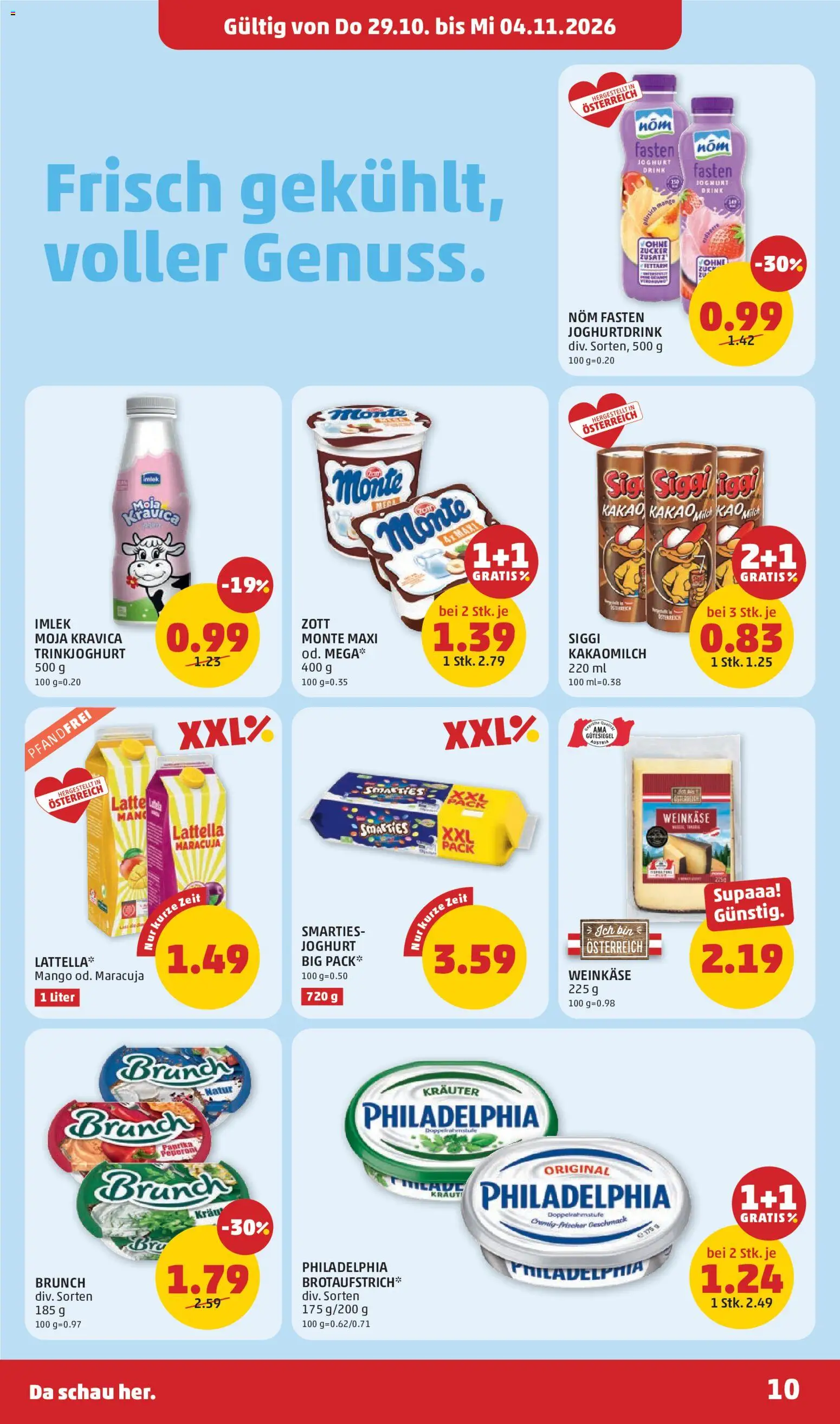 Penny Markt Flugblatt gültig ab 29.10.2026 | Seite: 10 | Produkte: Zucker, Mango, Kraut, Joghurt