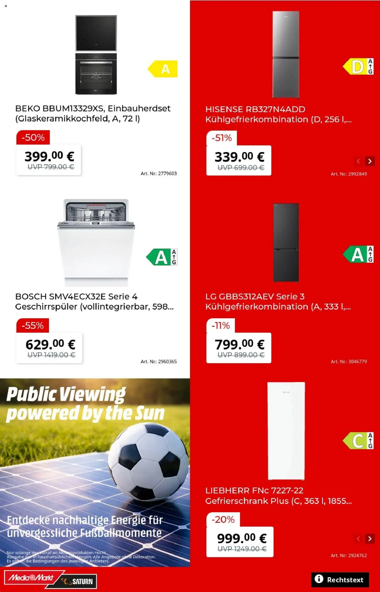 Media Markt Prospekt – gültig ab 11.06.2026 | Seite: 7 | Produkte: LG, Hisense, Liebherr, Gefrierschrank