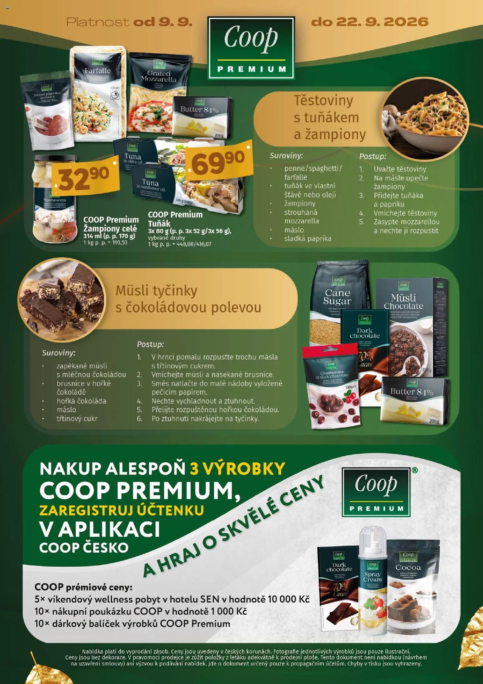 Coop leták - Premium od 09.09.2026 | Strana: 4 | Produkty: Tuňák, Paprika, Cukr, Mozzarella