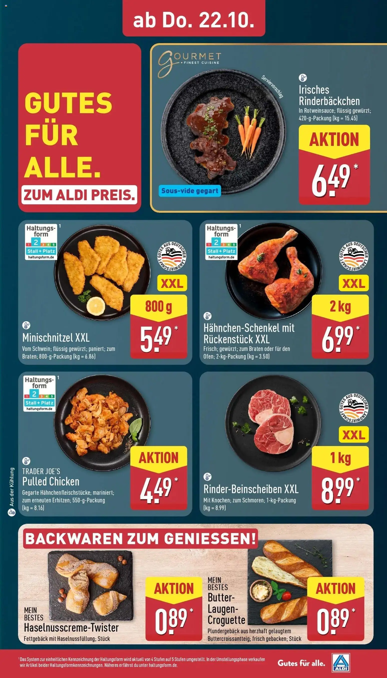 Aldi Aktueller Prospekt (ab 19.10.2026) » Angebote Online | Seite: 31 | Produkte: Hahnchenschenkel, Butter
