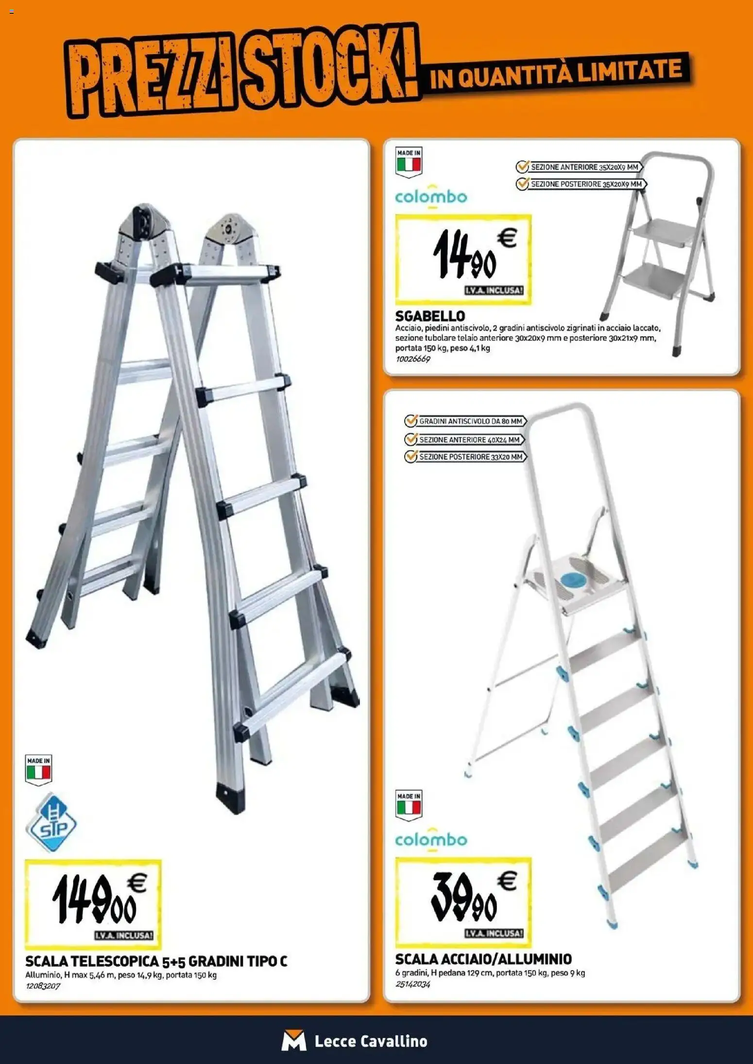 Volantino TECNOMAT del 29/10/2026 | Pagina: 16 | Prodotti: Sgabello, Scala