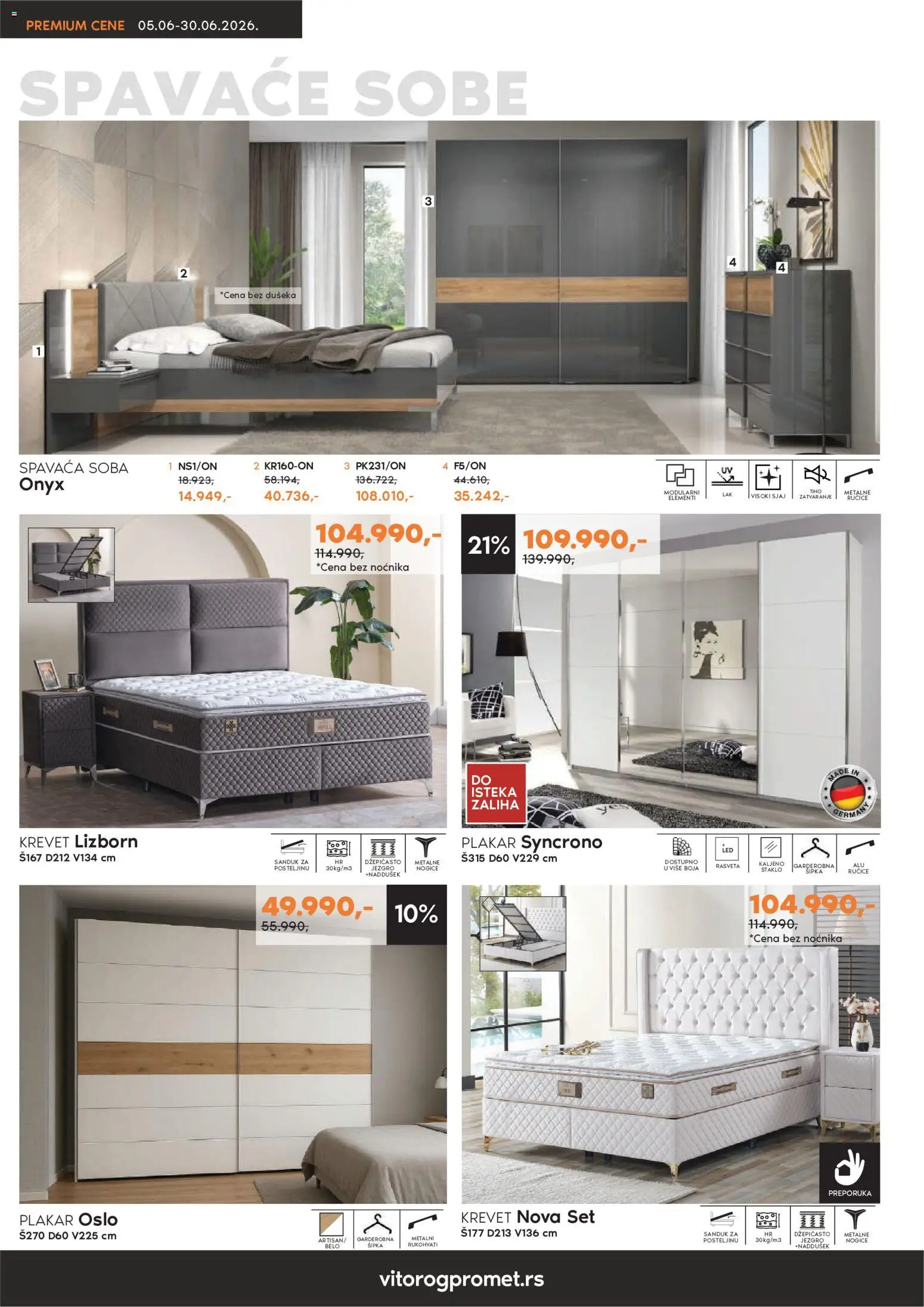 Vitorog katalog - važi od 05.06.2026 | Strana: 6 | Proizvode: Krevet
