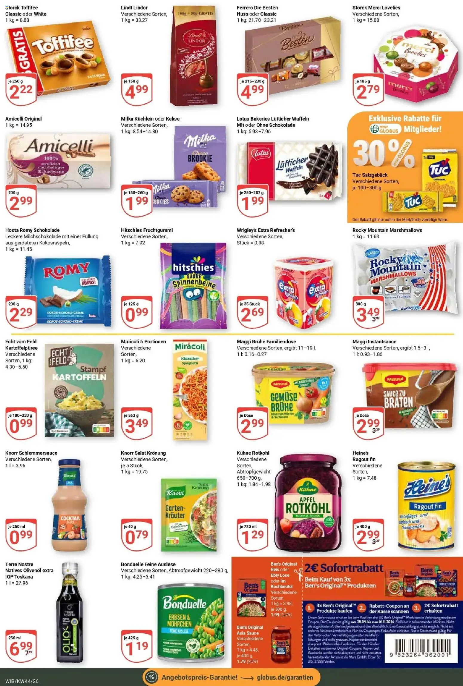 Globus Prospekt Wiesbaden-Nordenstadt (ab 26.10.2026) » Angebote online | Seite: 18 | Produkte: Rotkohl, Brühe, Kartoffeln, Erbsen
