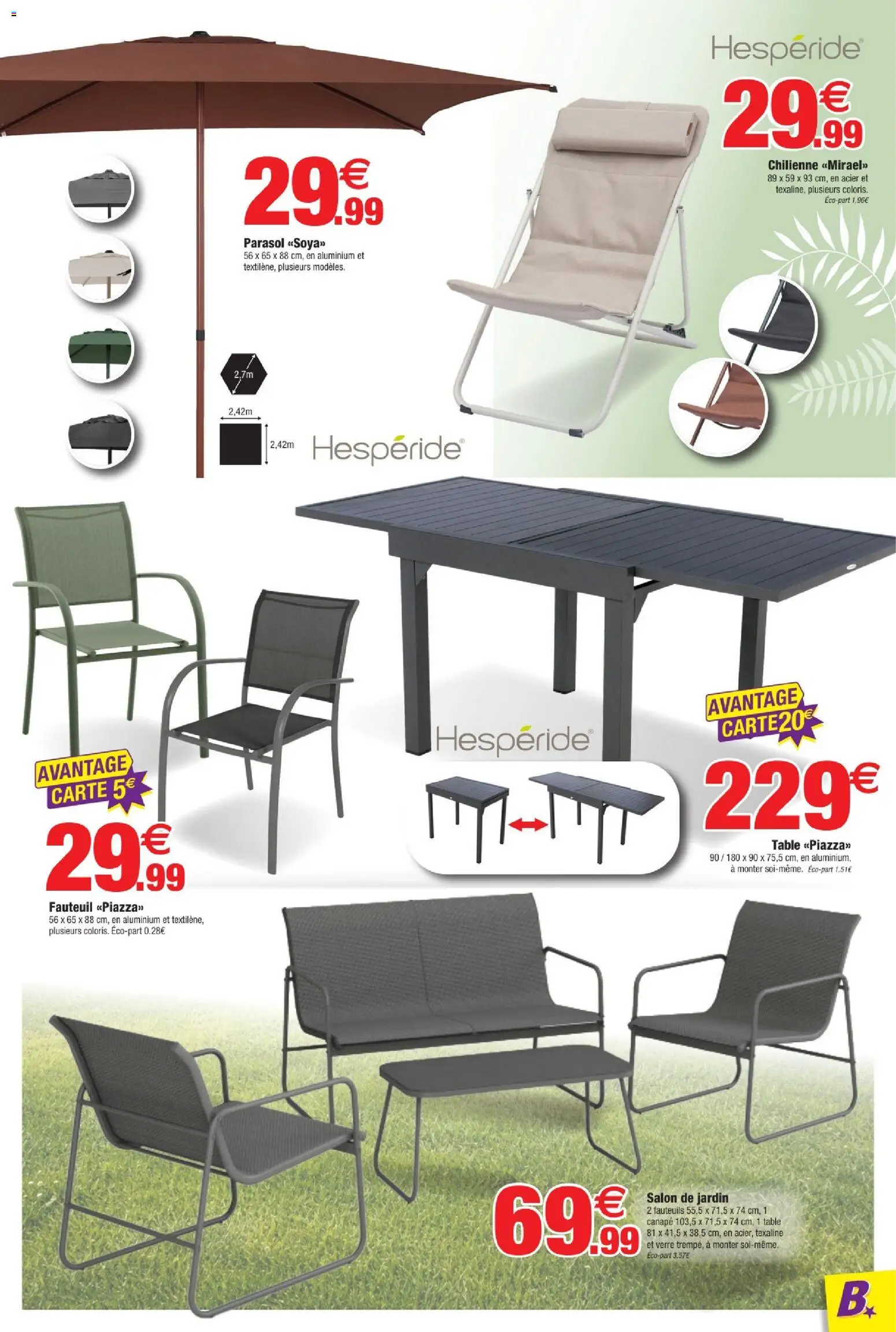 {H1} | Page: 3 | Produits: Salon de jardin, Canapé, Fauteuil, Chilienne