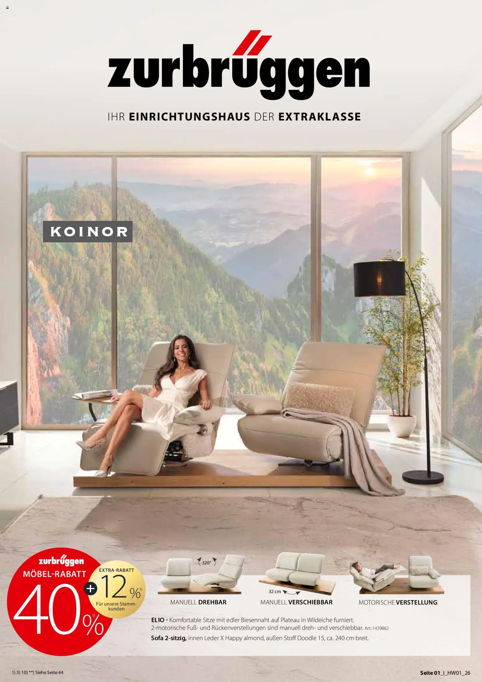 Zurbrüggen Hochwert Spezial – gültig ab 27.03.2026 | Seite: 1 | Produkte: Sofa
