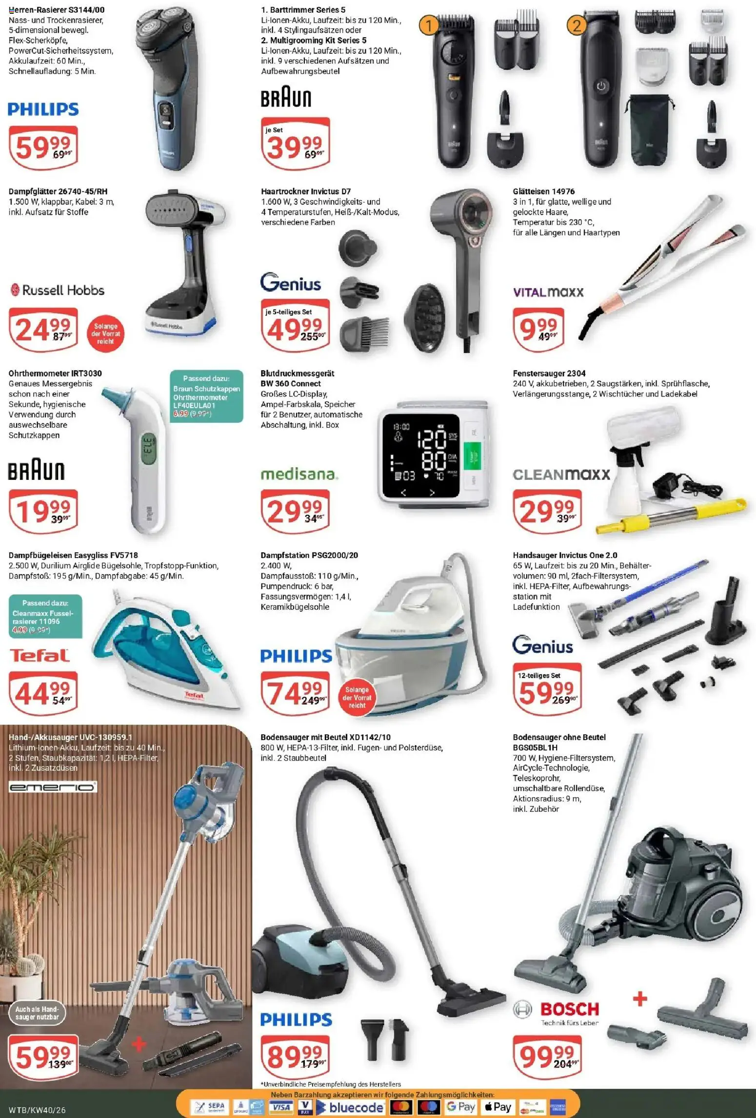 Globus Prospekt Wächtersbach (ab 28.09.2026) » Angebote online | Seite: 22 | Produkte: Philips, Haartrockner, Box, Ladekabel