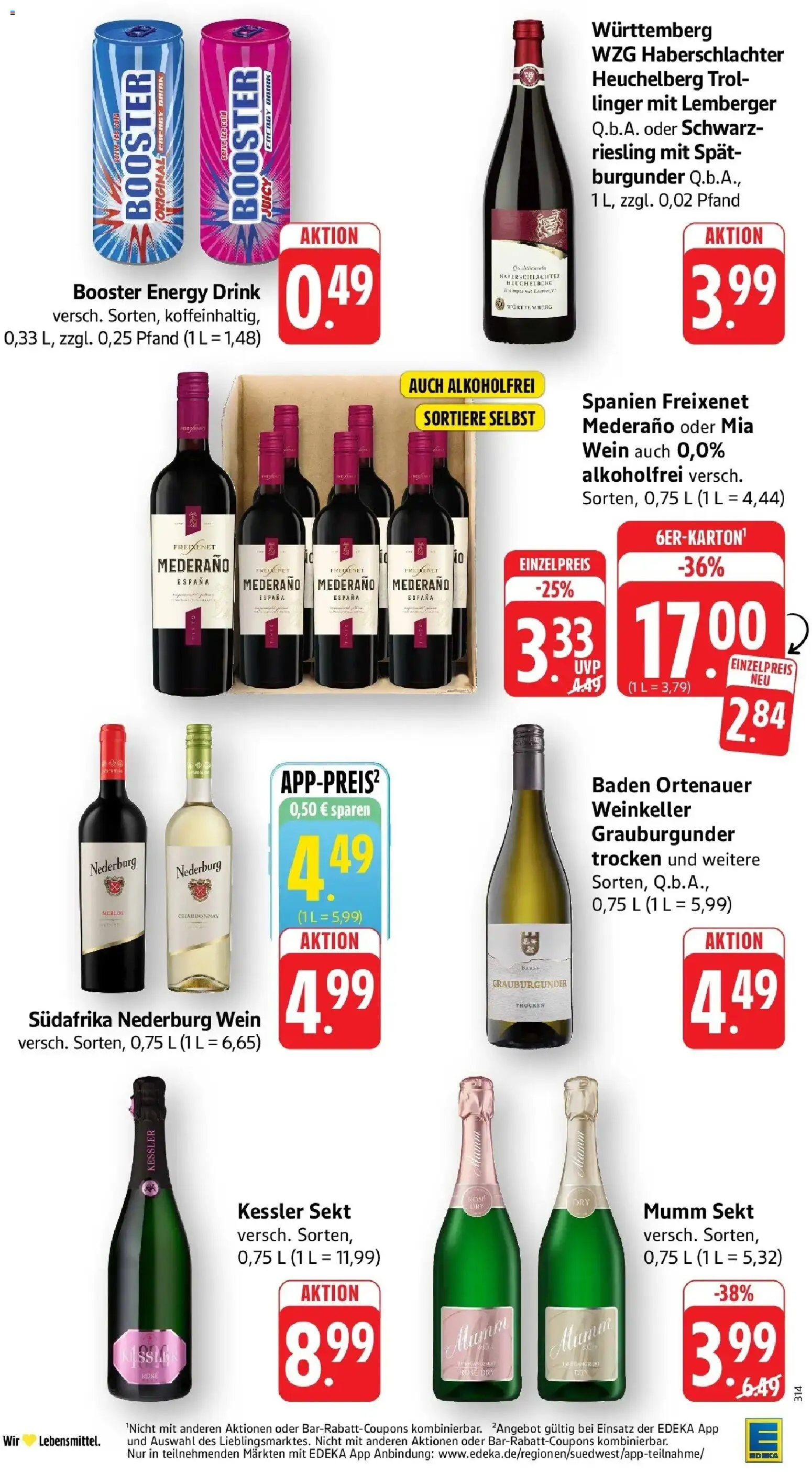 Edeka Prospekt Pfalzgrafenweiler – gültig ab 26.10.2026 | Seite: 32 | Produkte: Cola, Sekt, Merlot, Wein