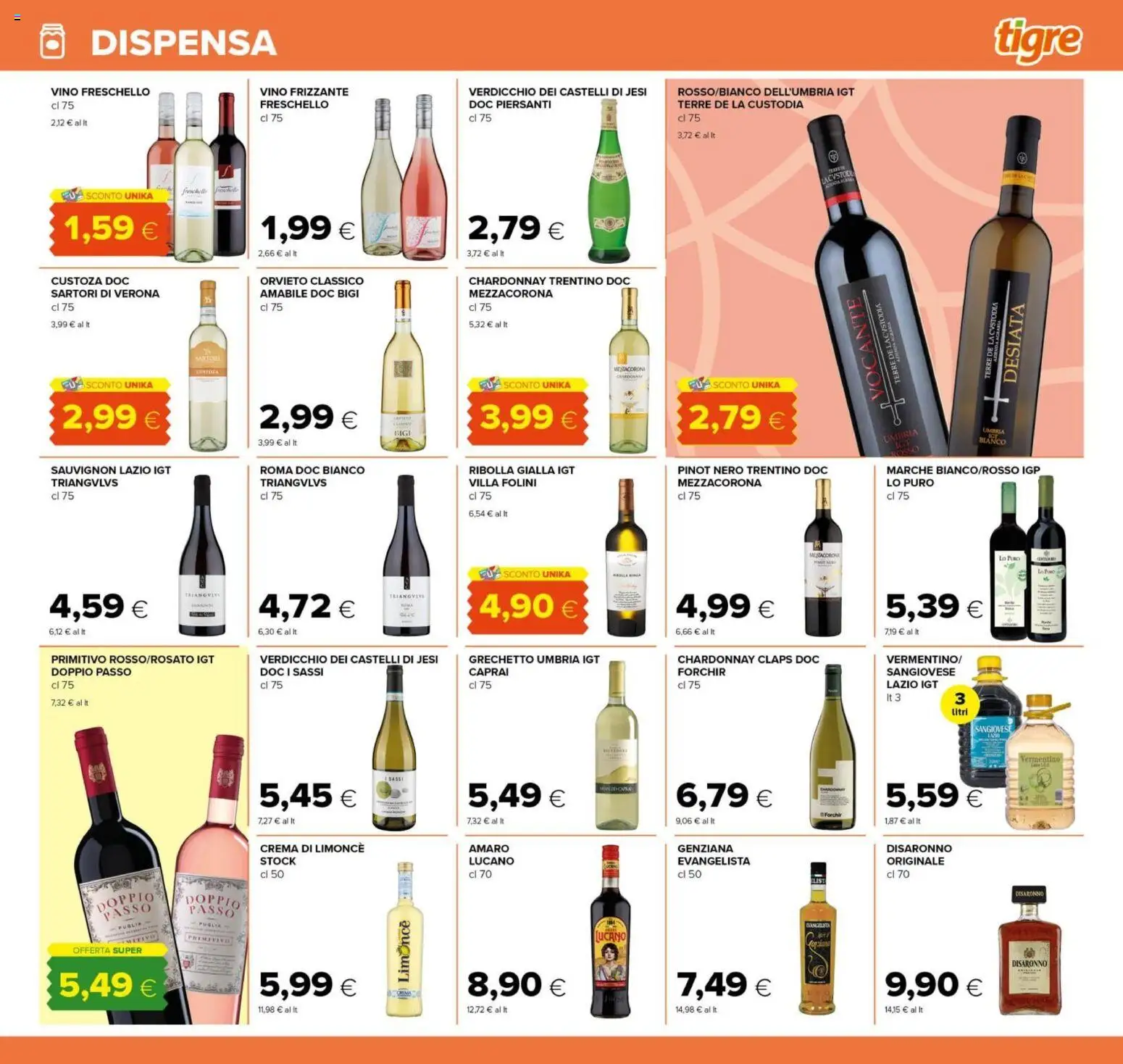 Volantino Tigre del 04.06.2026 | Pagina: 17 | Prodotti: Crema, Vino, Amaro