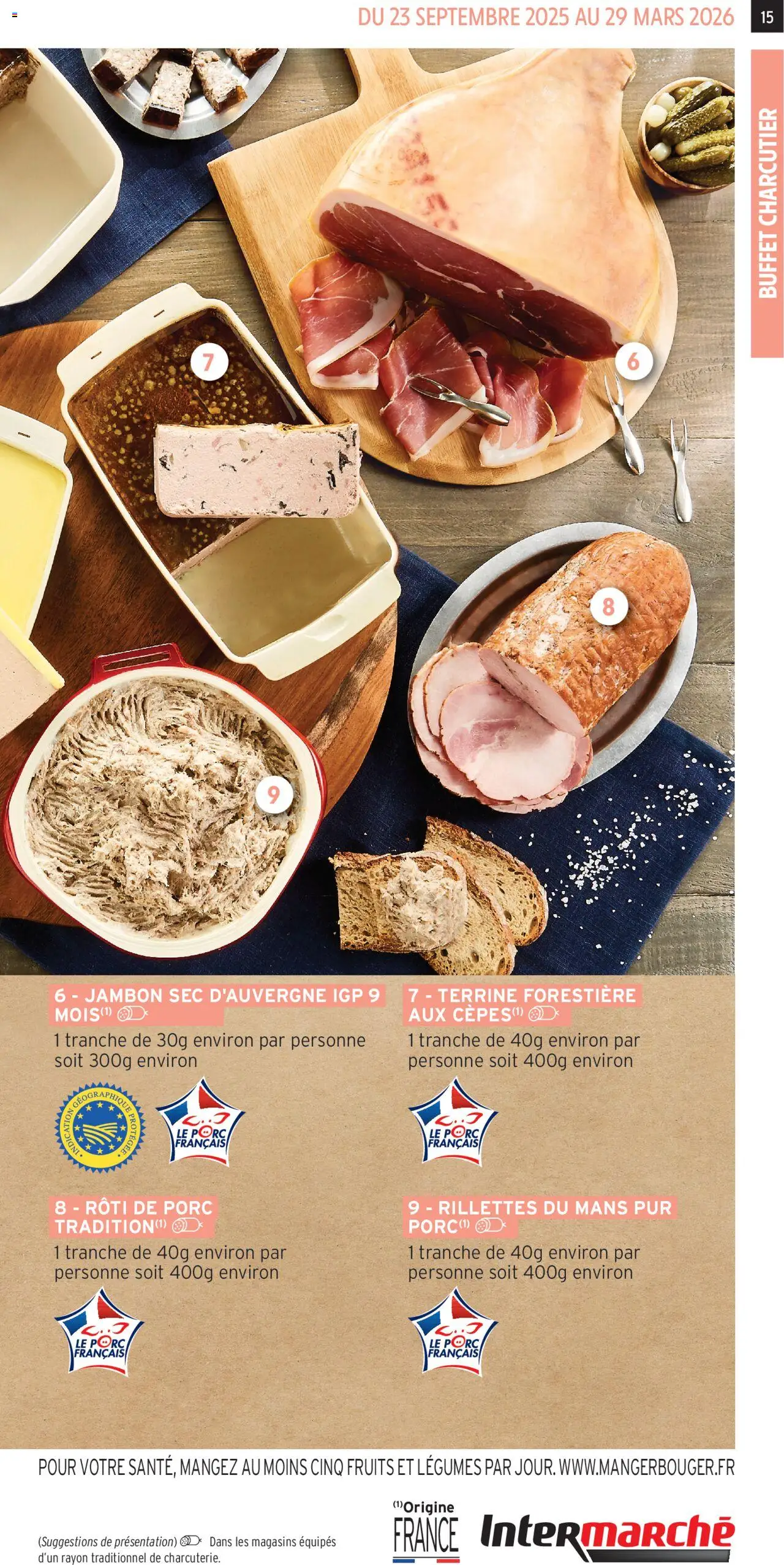 {H1} | Page: 15 | Produits: Buffet, Jambon, Porc
