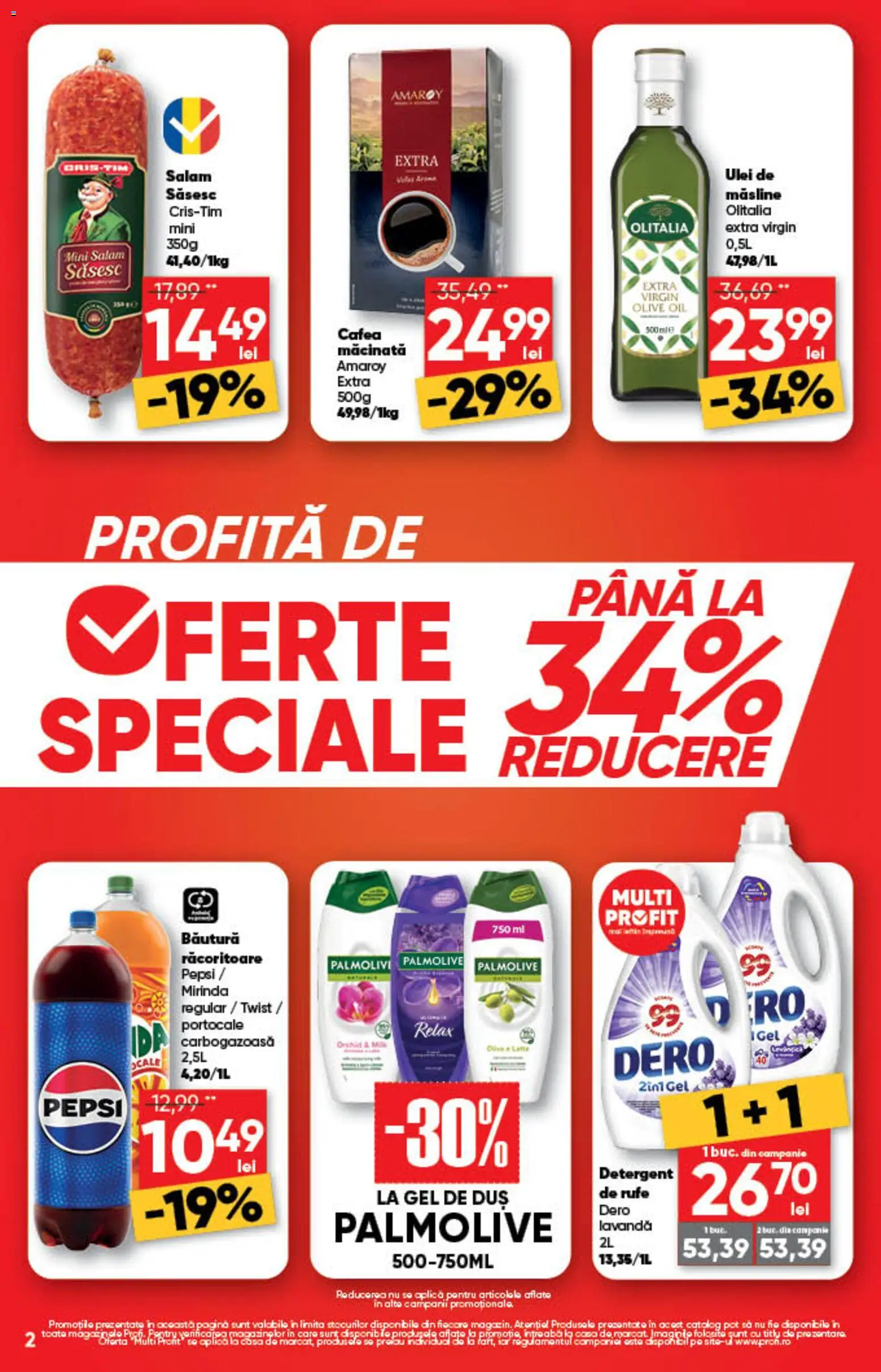 Noul catalog Profi – valabil de la 20.08.2026 | Pagină: 2 | Produse: Cafea macinata, Bautura racoritoare, Duș, Detergent