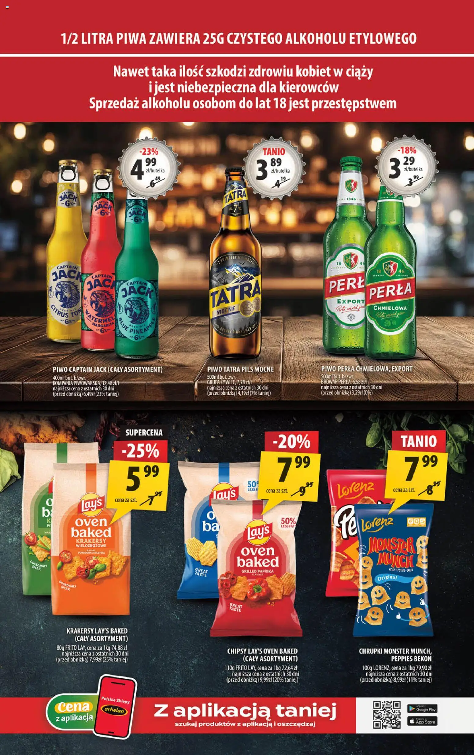 Arhelan gazetka od 09.10.2026 | Strona: 15 | Produkty: Bazylia, Piwo perła, Krakersy, Piwo