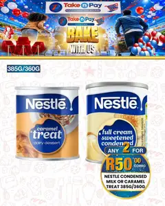 Take n Pay specials catalogue – valid from 15.06.2026 | Page: 26 | Products: Milk, Condensed milk, Cream, Caramel