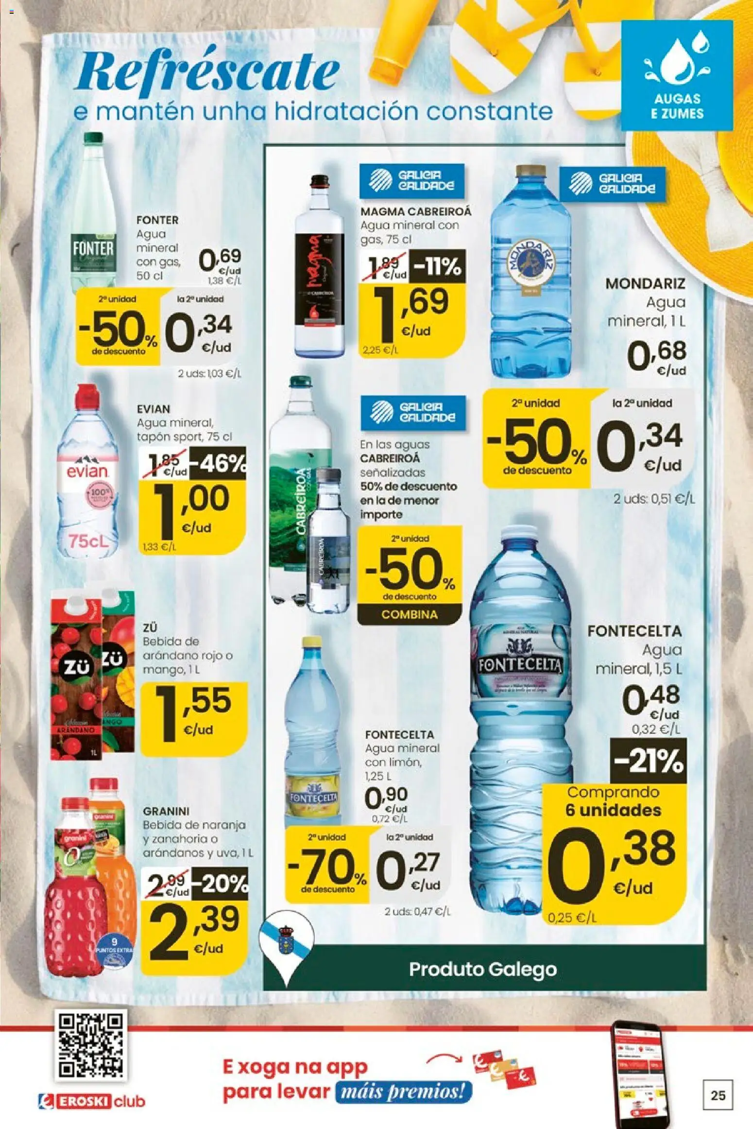 Eroski Ofertóns de verán │ válido desde el 11.06.2026 | Página: 25 | Productos: Zanahoria, Agua mineral