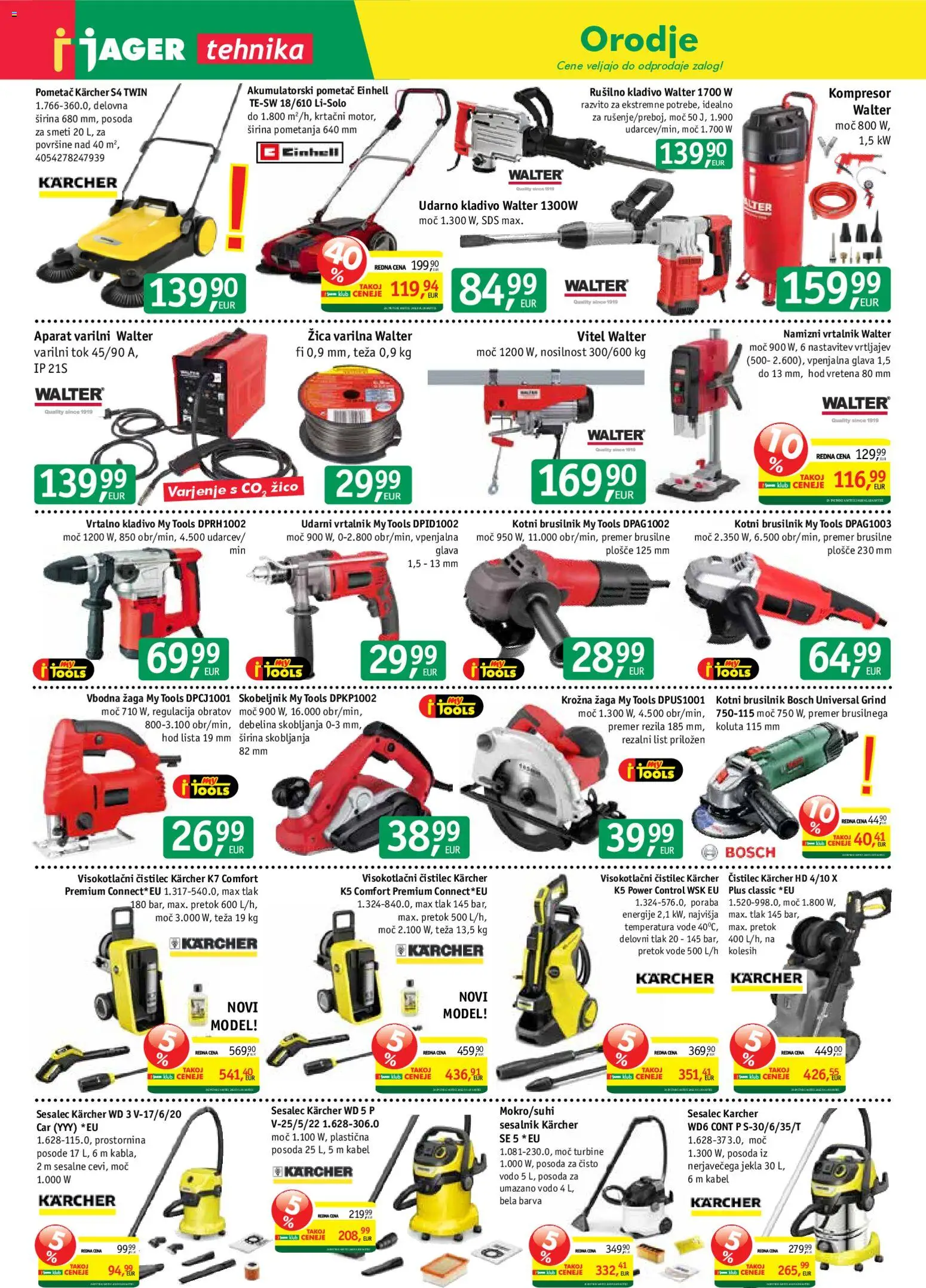 Novi Jager katalog ponudbe – veljaven od 15.07.2026 | Stran: 4 | Izdelki: Orodje, Barva, Brusilnik, Kladivo