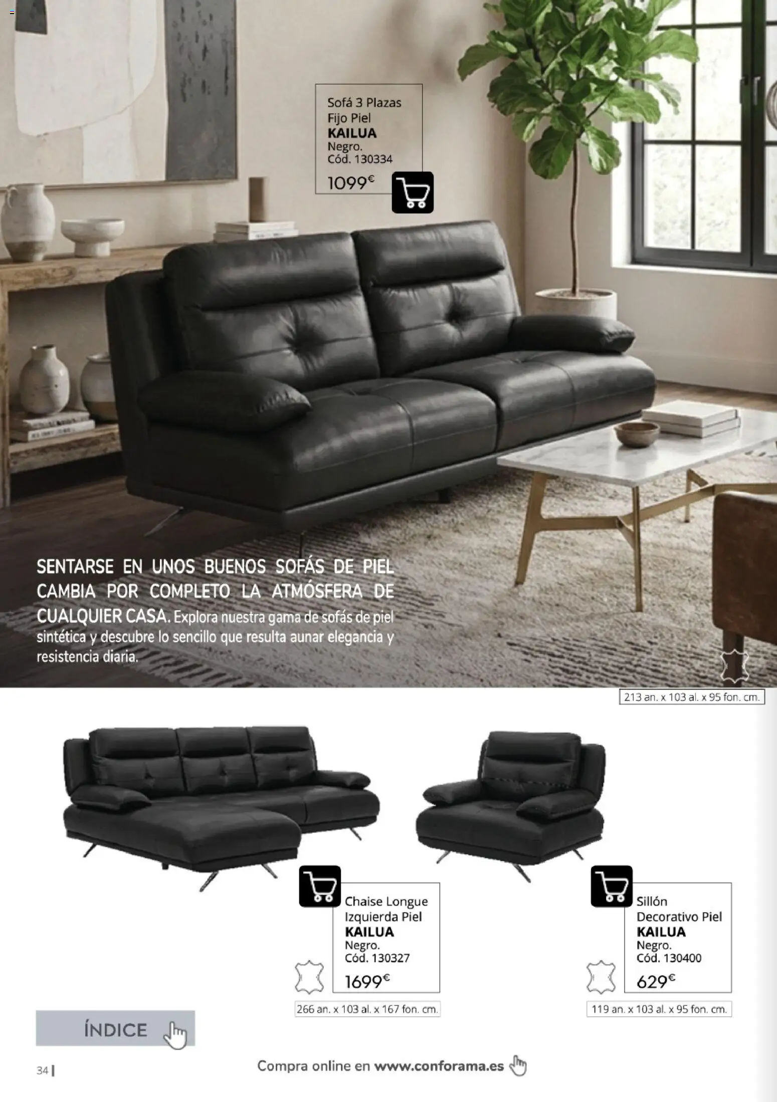 Conforama Guía de otoño 2026 │ válido desde el 30/09/2026 | Página: 34 | Productos: Sofás, Sofá, Sillón