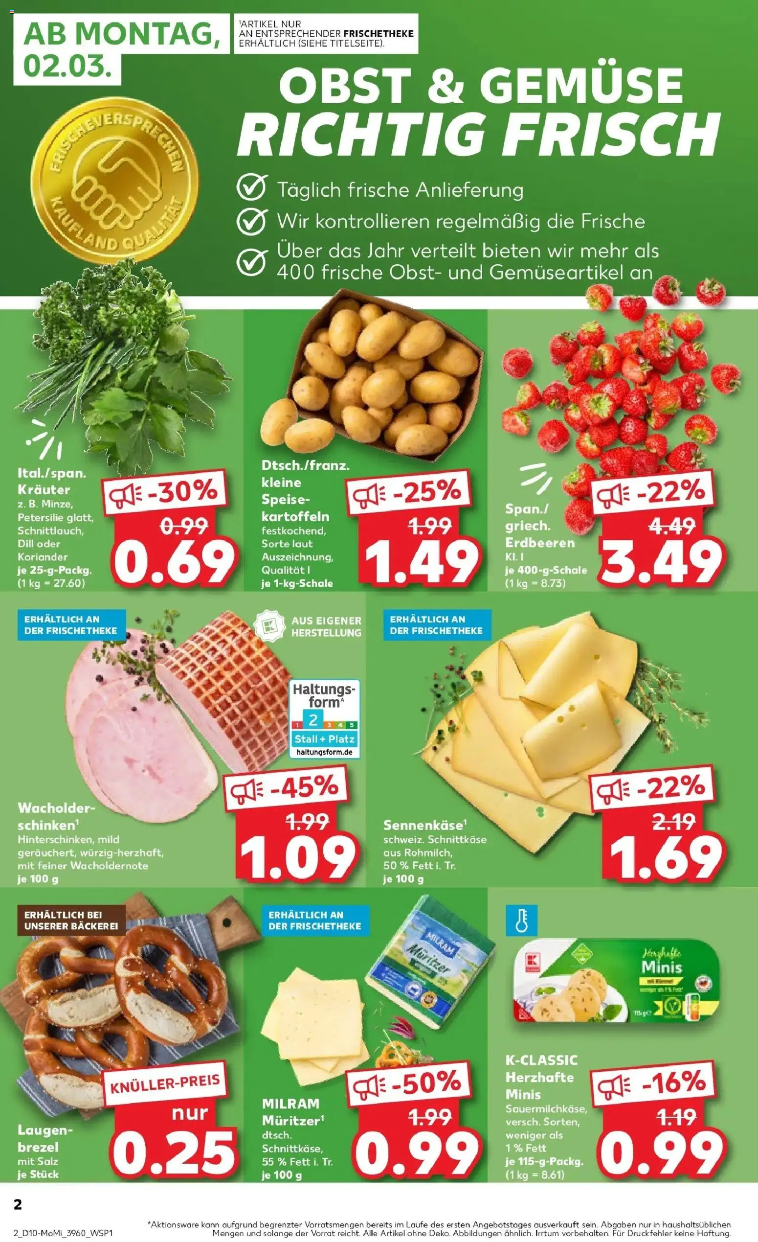 Kaufland Prospekt Lutherstadt Wittenberg	 – gültig ab 02.03.2026 | Seite: 2 | Produkte: Kartoffeln, Salz, Petersilie, Erdbeeren