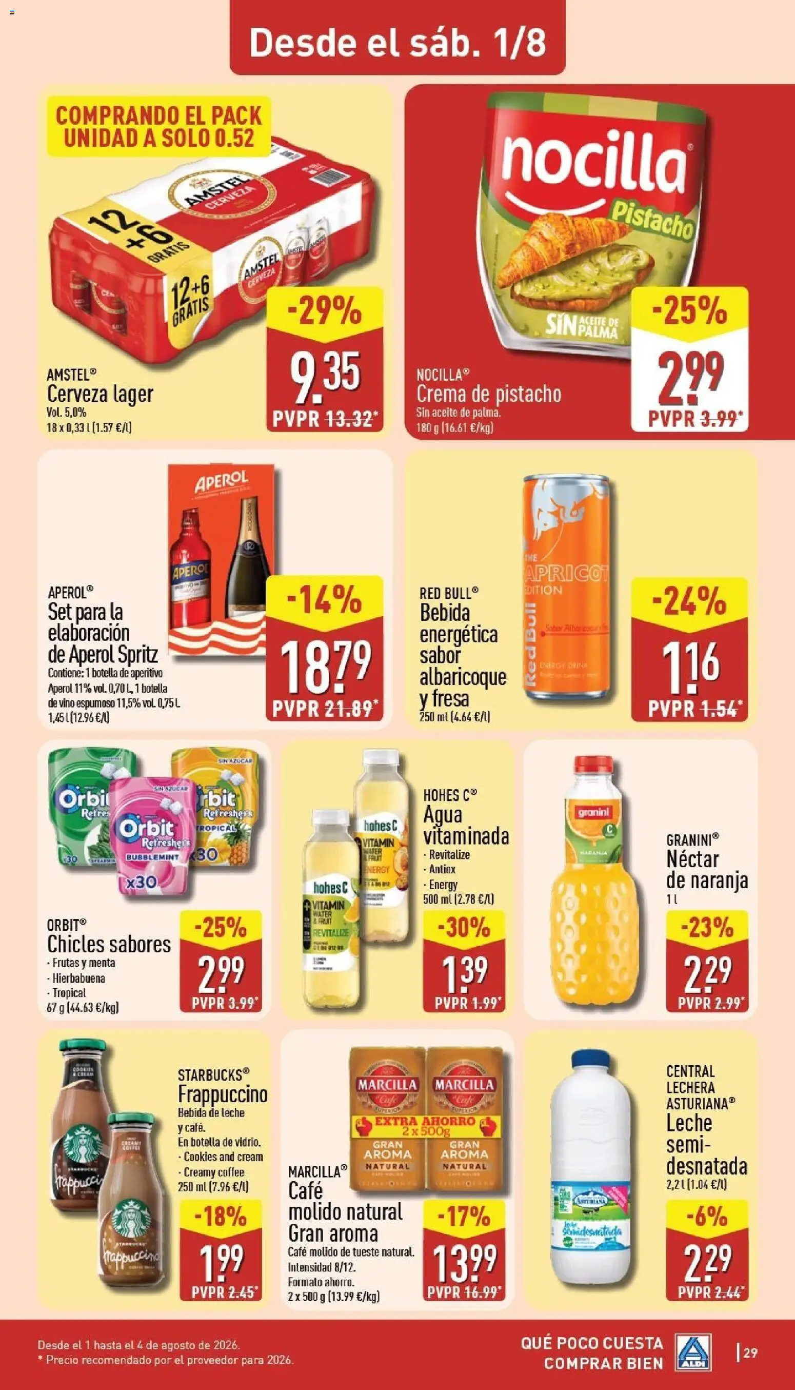 Aldi folleto Canarias │ válido desde el 27/07/2026 | Página: 29 | Productos: Aceite, Vino, Crema, Néctar