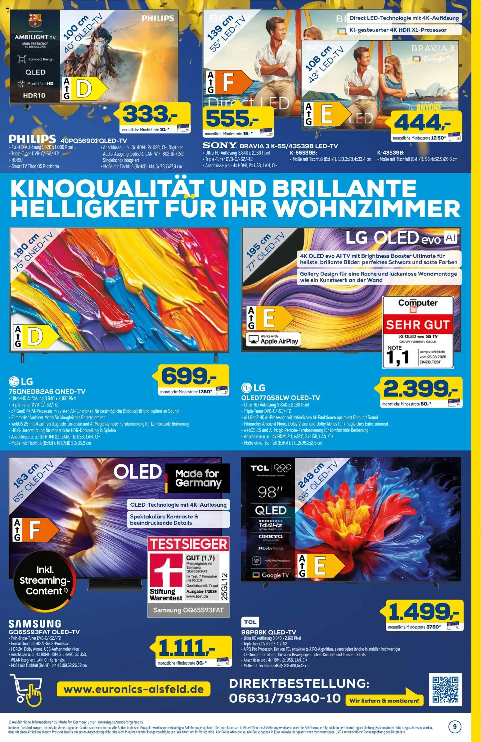 Euronics  Aktueller Prospekt – gültig ab 04.07.2026 | Seite: 9 | Produkte: LG, Computer, TV, Fernseher
