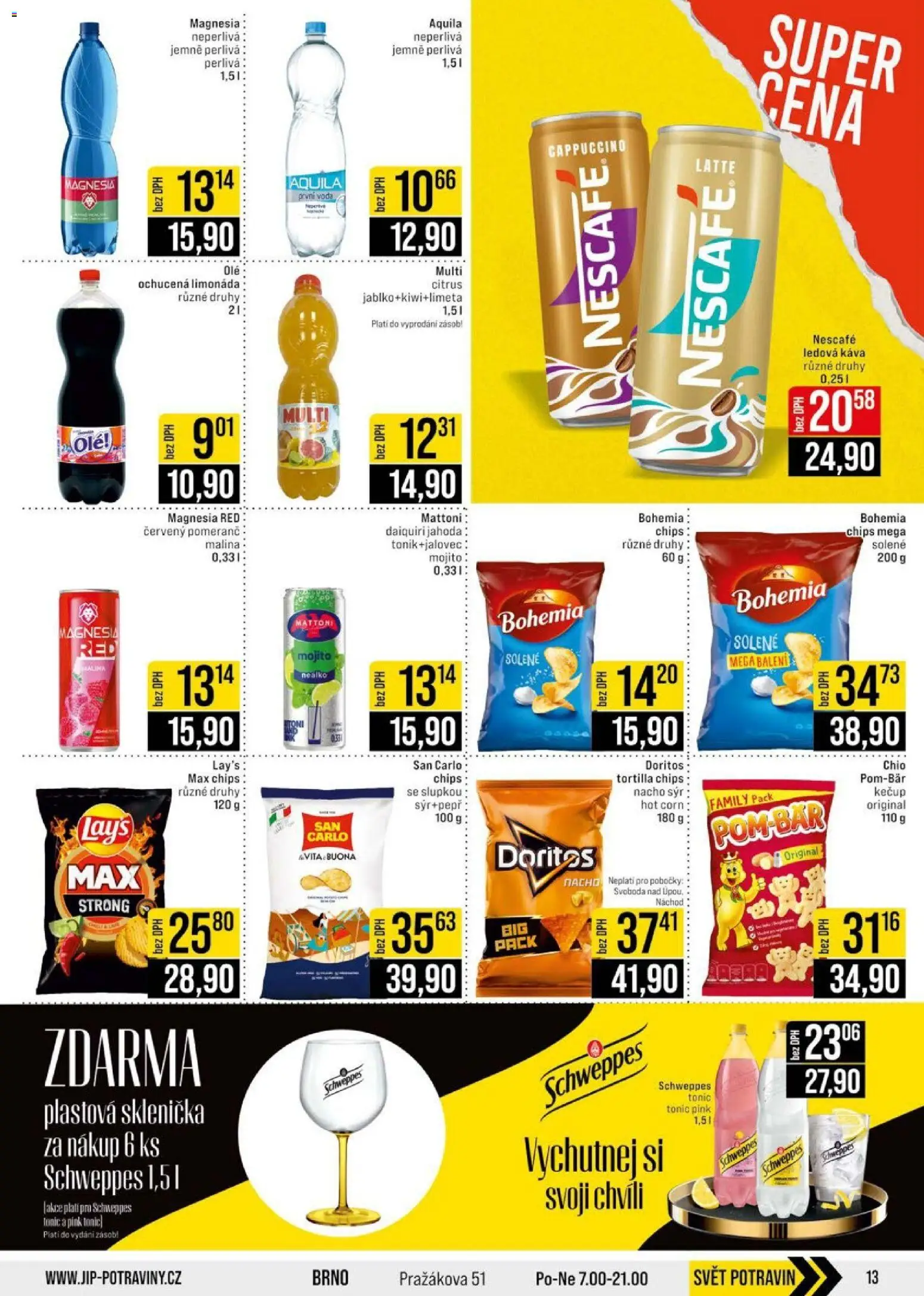 Jip leták - Cash & Carry od 17.06.2026 | Strana: 13 | Produkty: Tortilla chips, Mattoni, Káva, Tonic