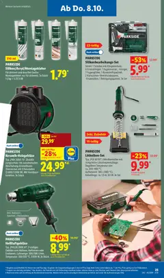 Náhled letáku Lidl Německo leták od 05.10.2026 | Strana: 19 | Produkty: Parkside, Ventilátor, Silikon