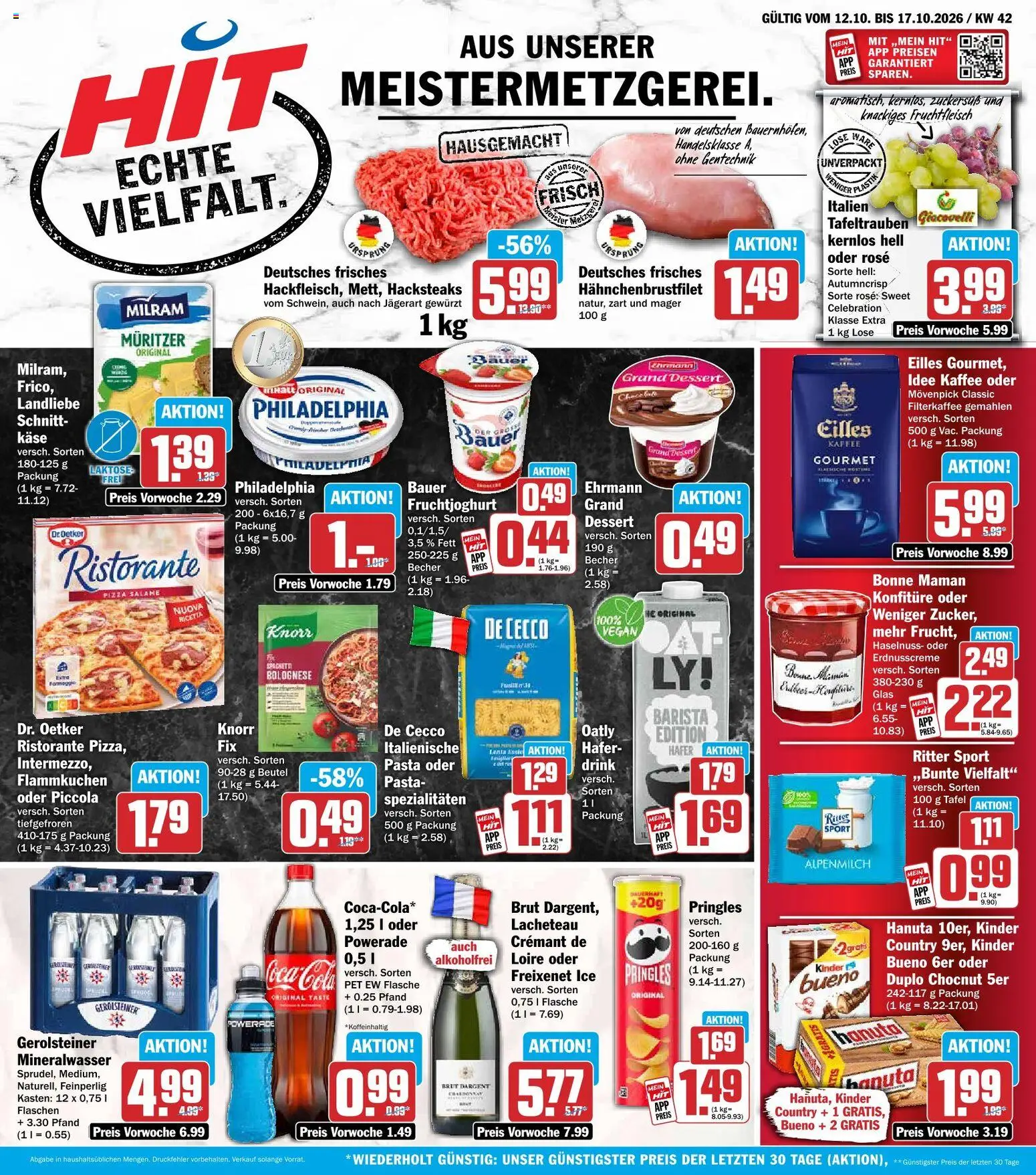 Hit Montag, 12. Oktober Frische Produkte