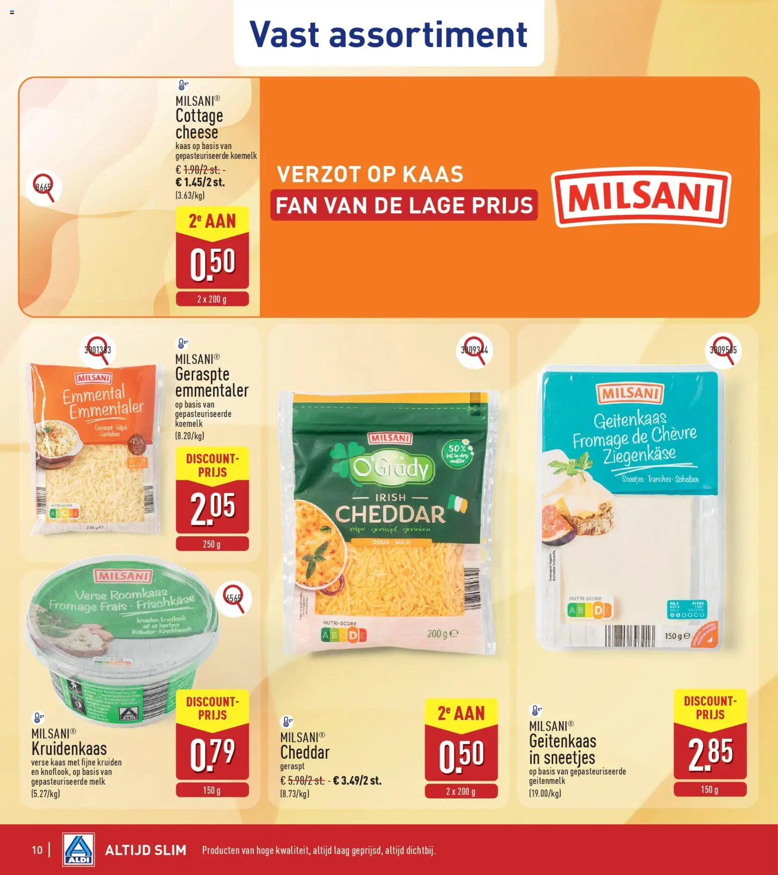 {H1} | Pagina: 10 | Producten: Cheddar, Knoflook, Melk, Kaas