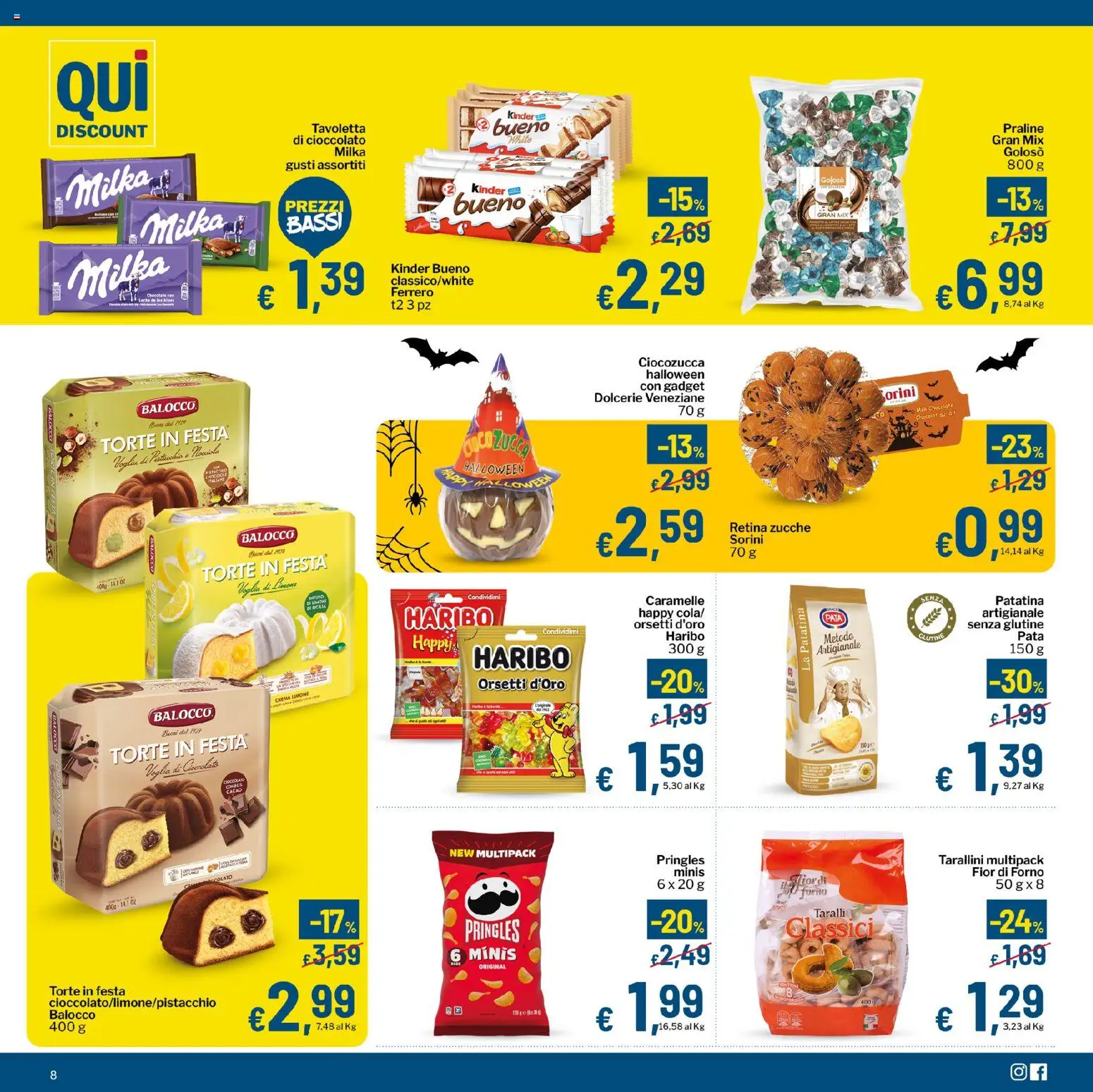 Volantino Qui Discount del 20/10/2026 | Pagina: 8 | Prodotti: Crema, Caramelle, Limone, Tavoletta