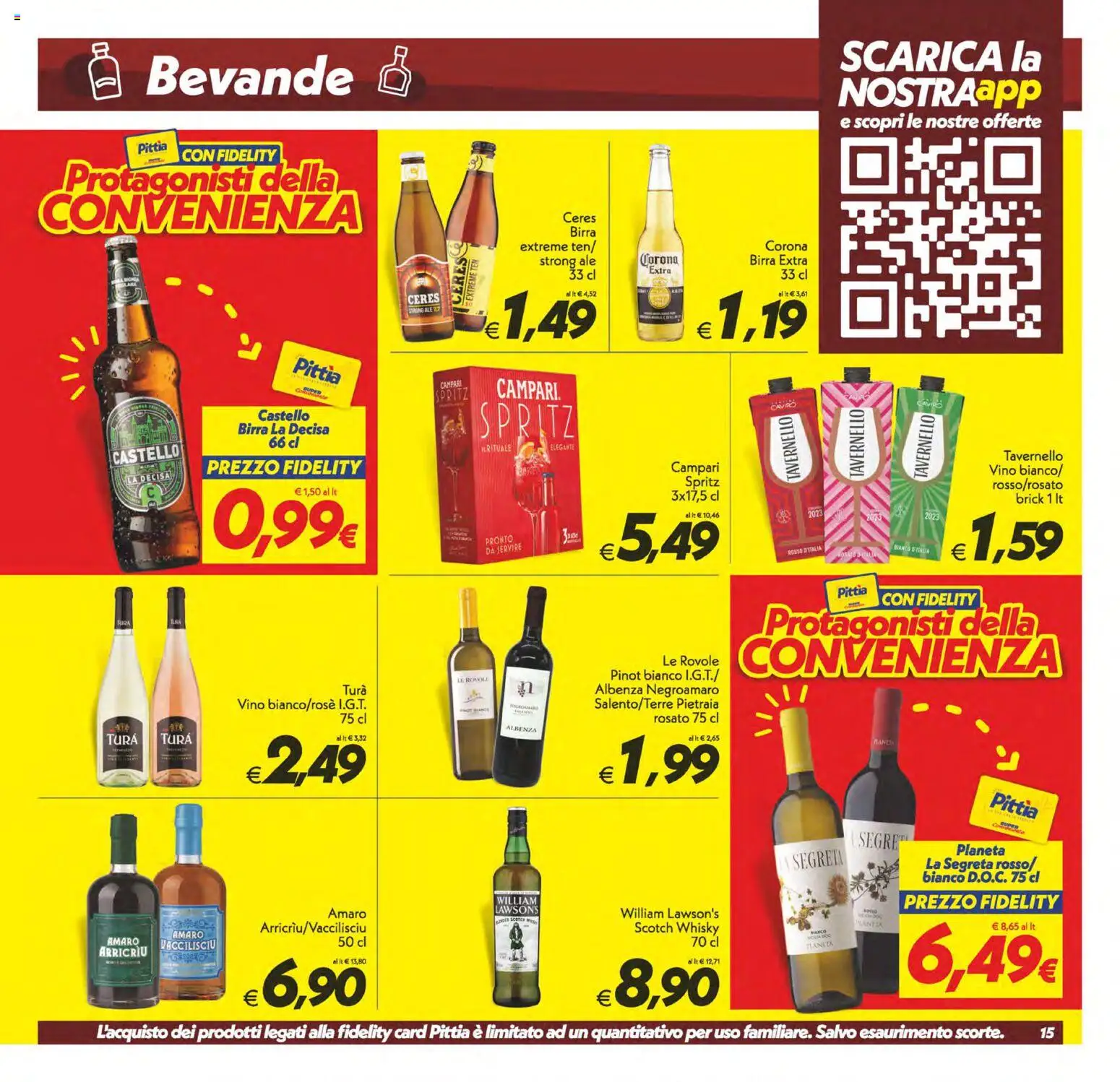 Volantino SuperConveniente del 19.05.2026 | Pagina: 15 | Prodotti: Birra, Vino, Ceres, Amaro