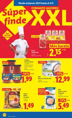 Vista previa Nixe Atún en aceite de oliva, 1,705 kg válido desde el 27.04.2026 | Página: 36