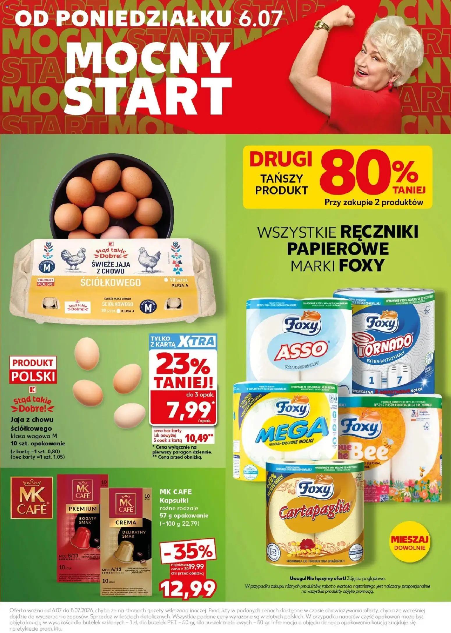 Kaufland gazetka - Mocny start od 06.07.2026 | Strona: 5 | Produkty: Karta, Rolki, Ręczniki papierowe, Jaja