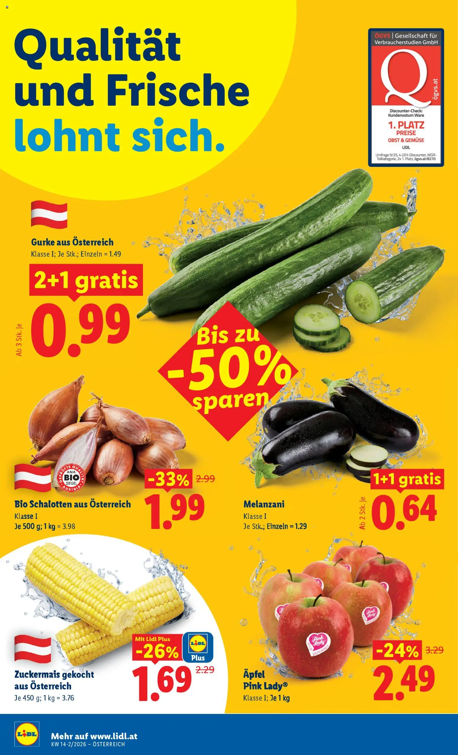 Lidl - Flugblatt gültig ab 02.04.2026 | Seite: 4 | Produkte: Gemüse, Obst, Äpfel