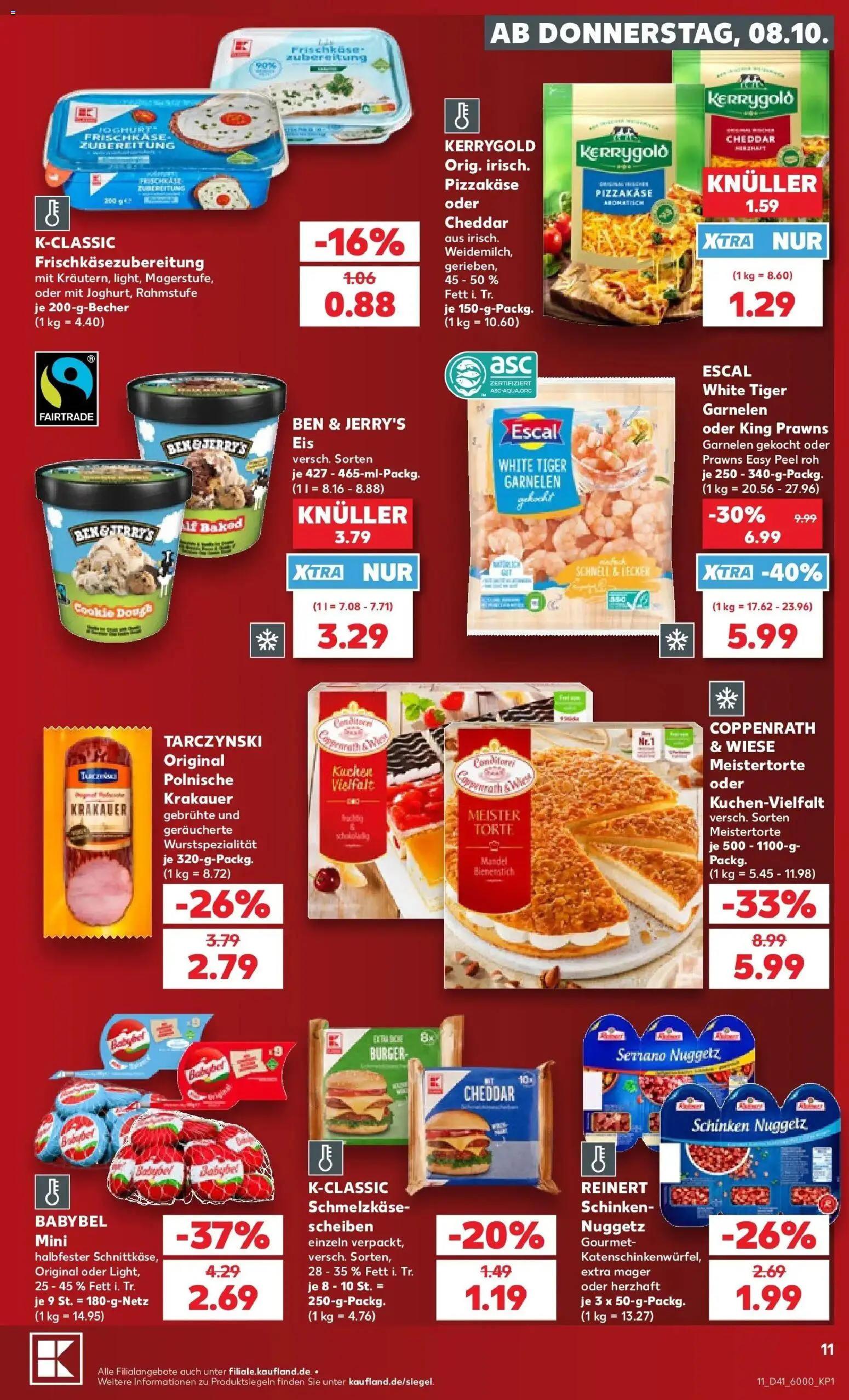 Prospekt Kaufland ab 05.10.2026 » Angebote Online zum Blättern | Seite: 21 | Produkte: Joghurt, Burger, Ben & Jerry's, Frischkase