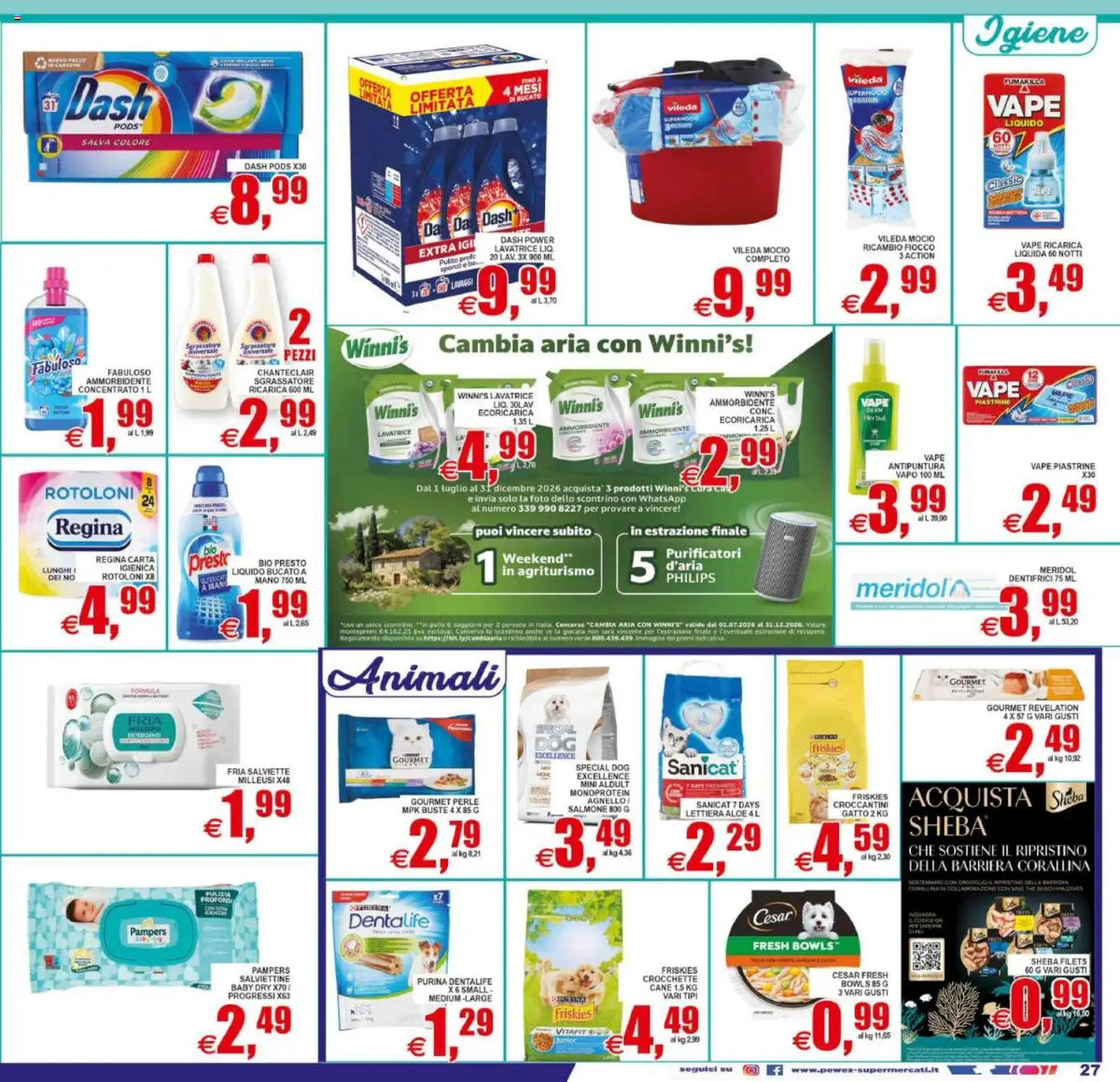 Volantino Pewex del 31/07/2026 | Pagina: 27 | Prodotti: Mocio, Sgrassatore, Crocchette, Lavatrice