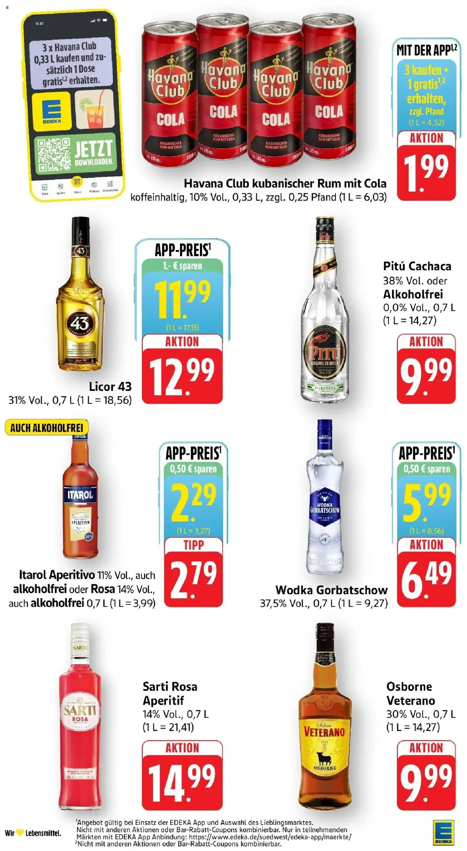 Edeka prospekt Heppenheim – gültig ab 13.07.2026 | Seite: 32 | Produkte: Havana club, Rum, Wodka gorbatschow, Wodka