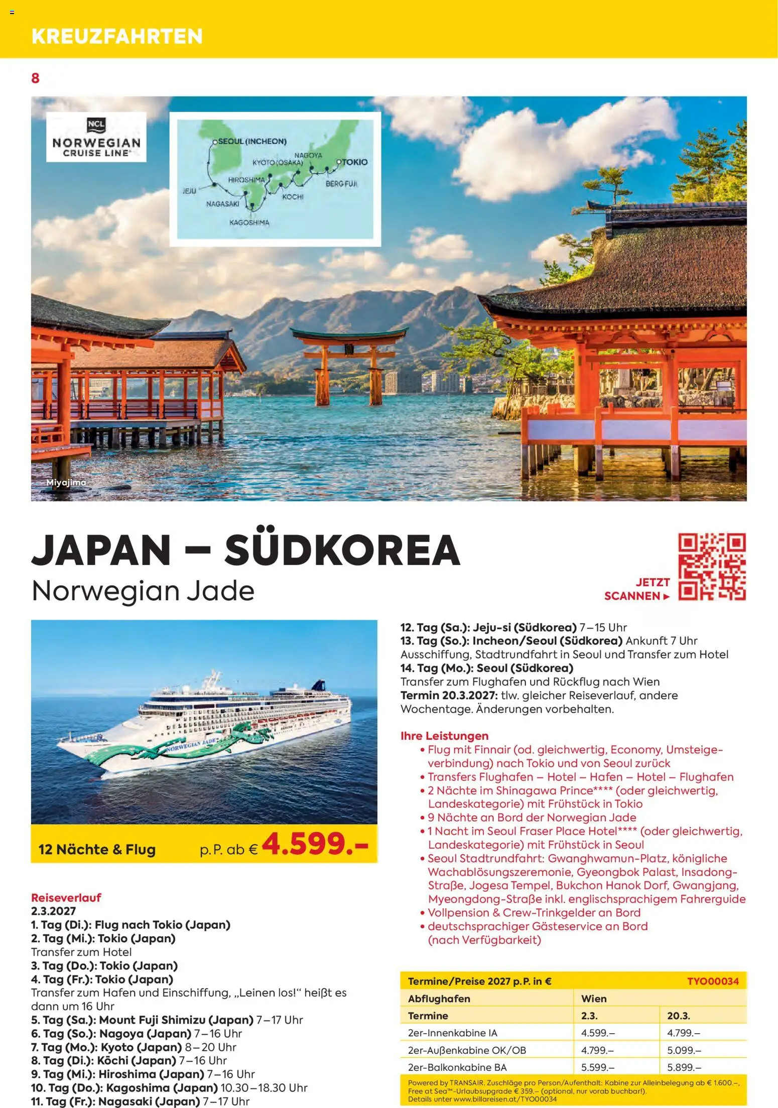 Billa - Billa Reise Kreuzfahrten Rundreise Erlebnisreisen gültig ab 01.07.2026 | Seite: 8 | Produkte: Uhr