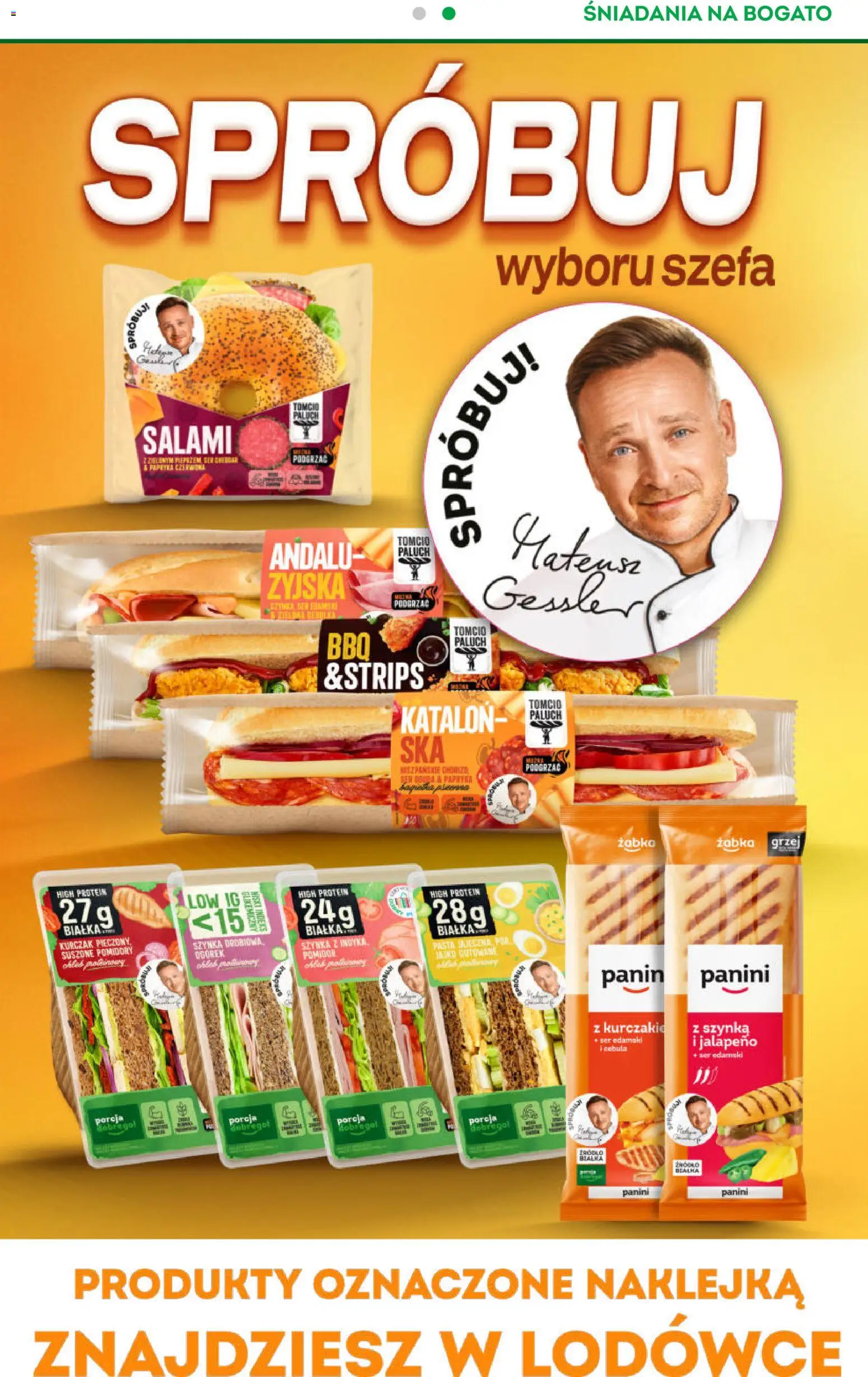 Żabka gazetka od 10.08.2026 | Strona: 33 | Produkty: Kurczak, Suszone pomidory, Ser edamski, Pasta