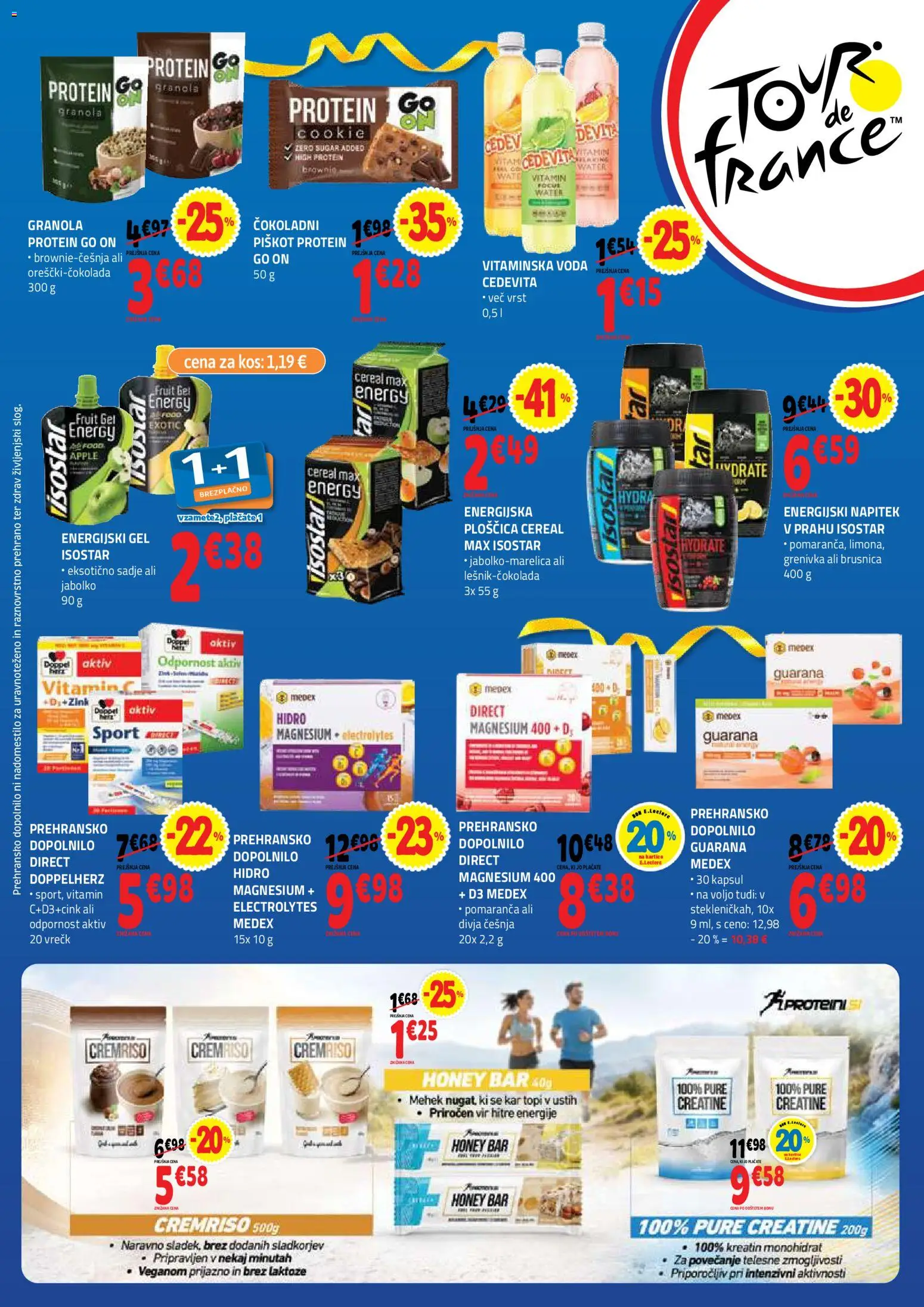 Novi E.leclerc katalog ponudbe – veljaven od 01.07.2026 | Stran: 3 | Izdelki: Kos, Energijski napitek, Grenivka, Voda