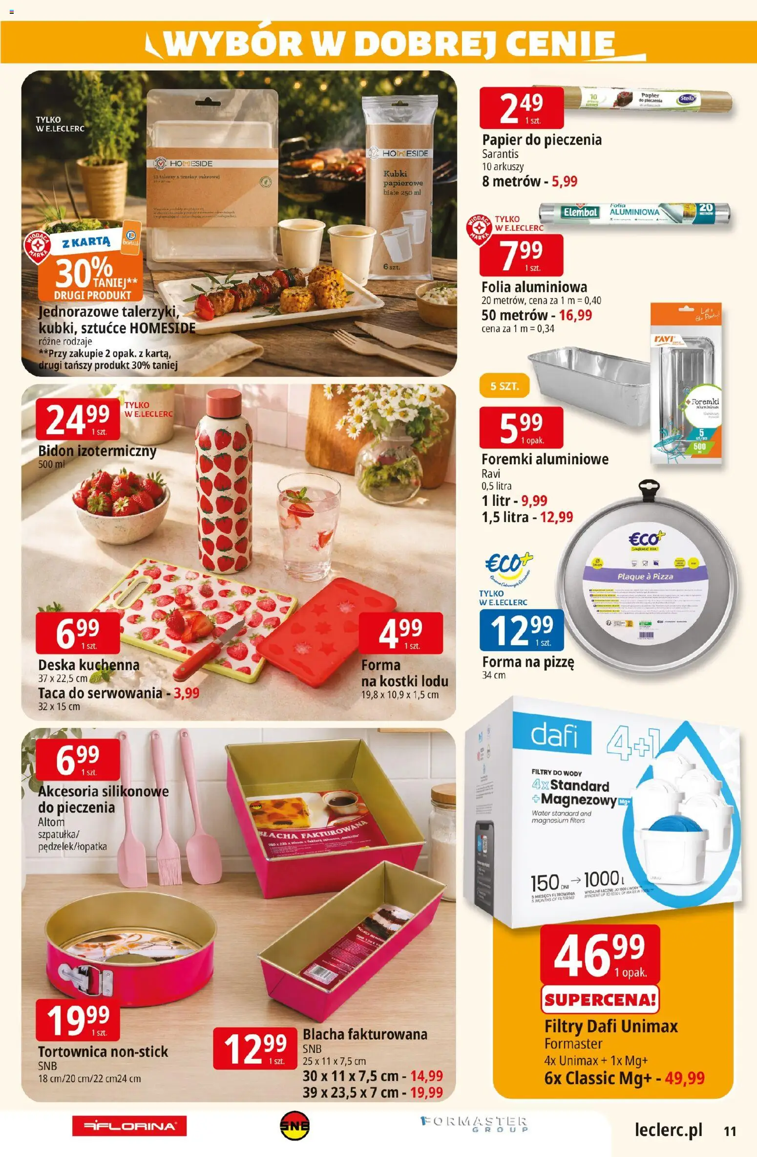 E.Leclerc gazetka - Wrocław od 12.05.2026 | Strona: 11 | Produkty: Papier do pieczenia, Warka, Pizza, Sztućce