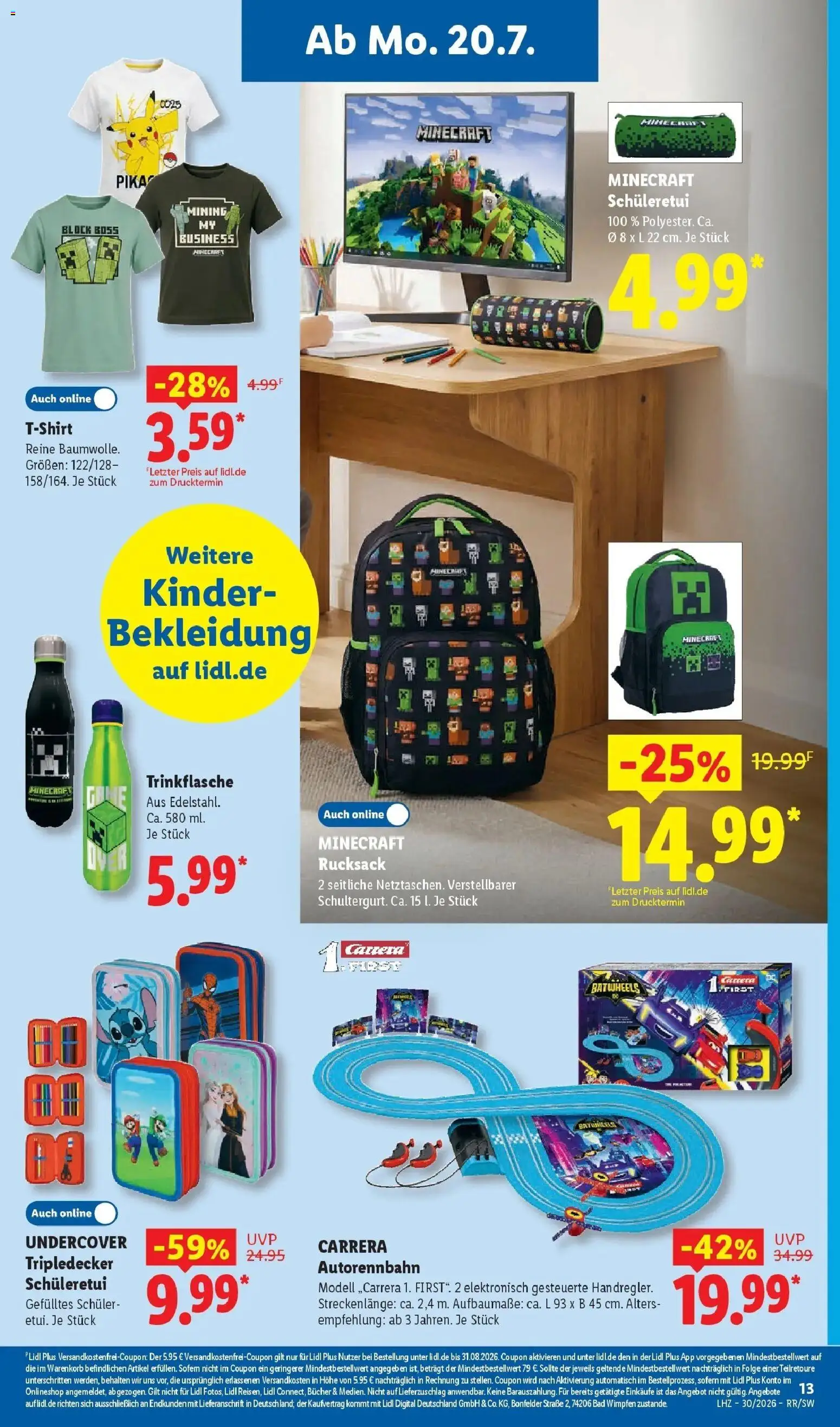 Lidl Prospekt Villingen-schwenningen – gültig ab 20.07.2026 | Seite: 33 | Produkte: T-Shirt, Bad, Bekleidung, Rucksack