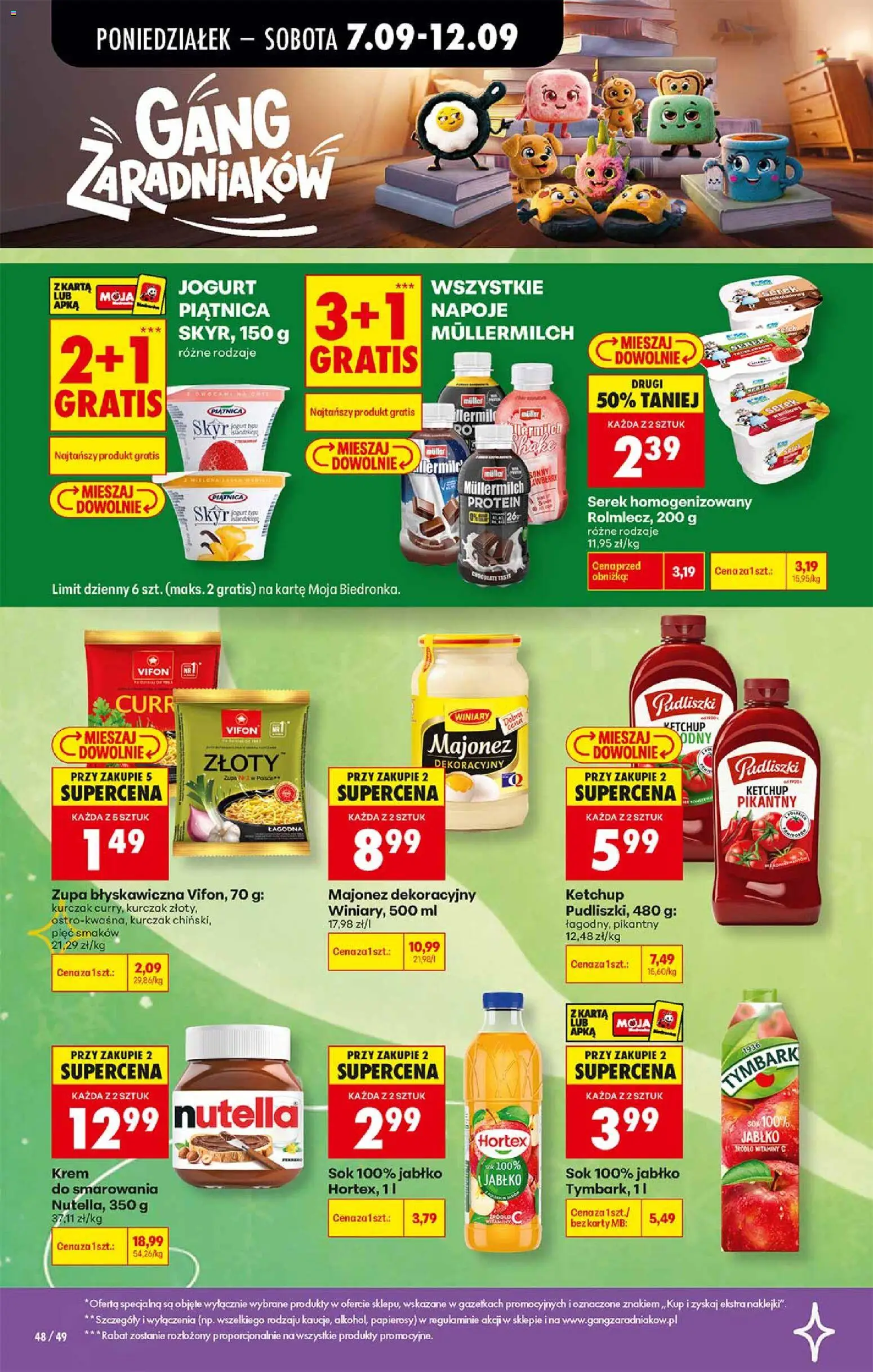 Biedronka Polsko leták - Gang zaradniaków od 07.09.2026 | Strana: 3 | Produkty: Jogurt, Krém, Protein, Müllermilch