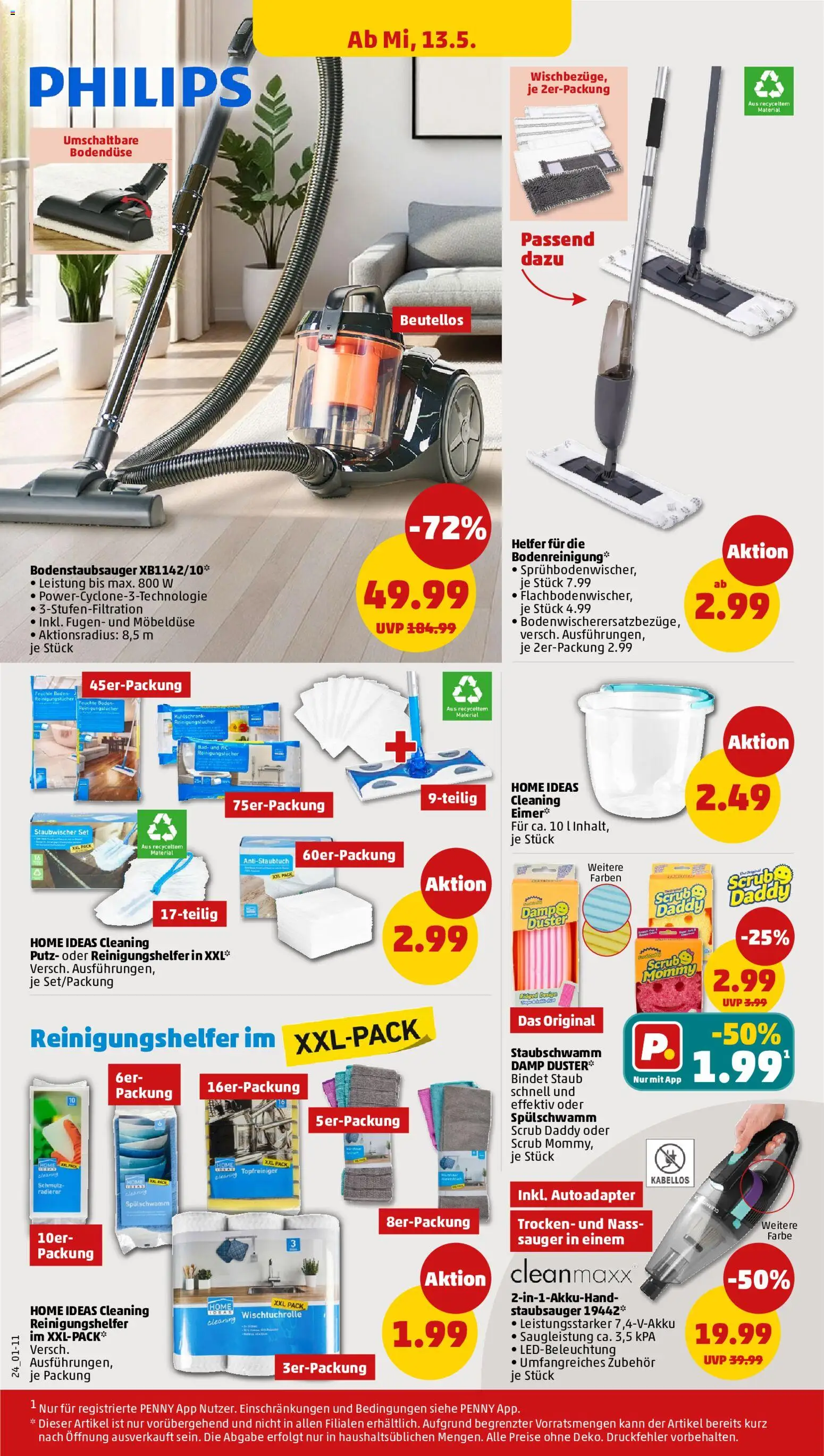 Penny Prospekt 	 – gültig ab 11.05.2026 | Seite: 26 | Produkte: Philips, Staubsauger, Bad, Reinigungstücher