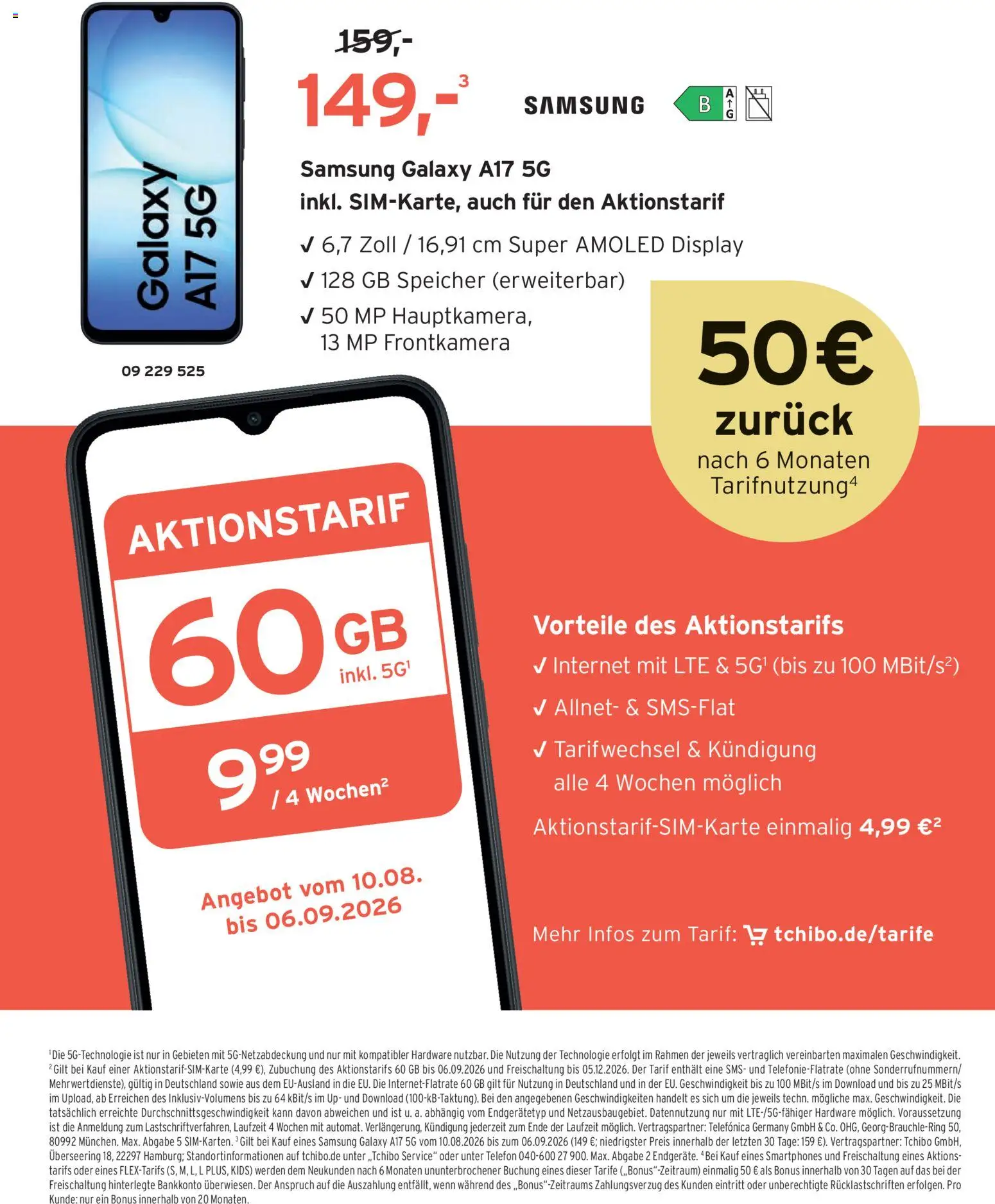Angebote Tchibo – gültig ab 01.09.2026 | Seite: 183 | Produkte: Samsung, Smartphones, Telefon