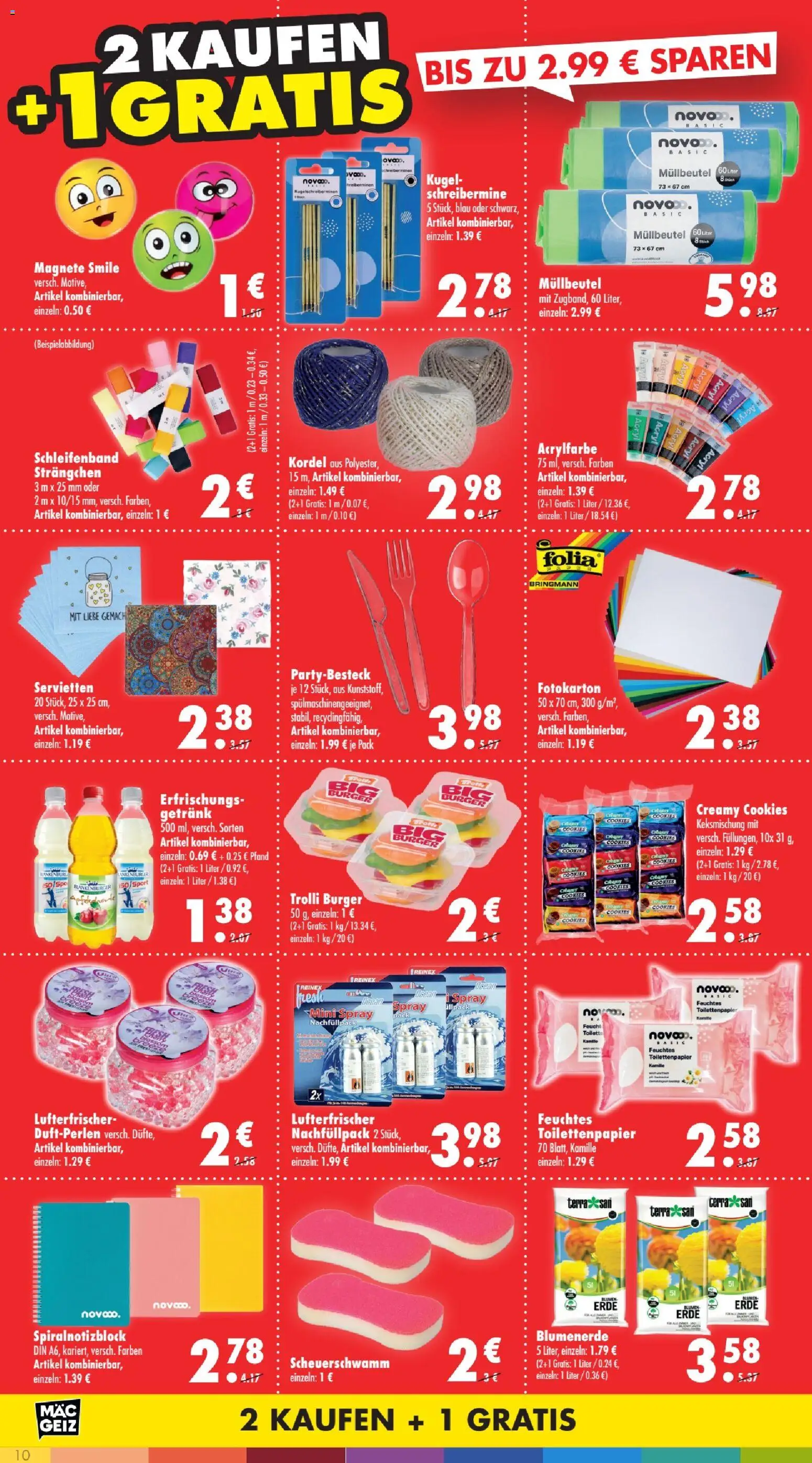 Mäc Geiz Prospekt – gültig ab 01.06.2026 | Seite: 10 | Produkte: Toilette, Blumen, Blumenerde, Toilettenpapier