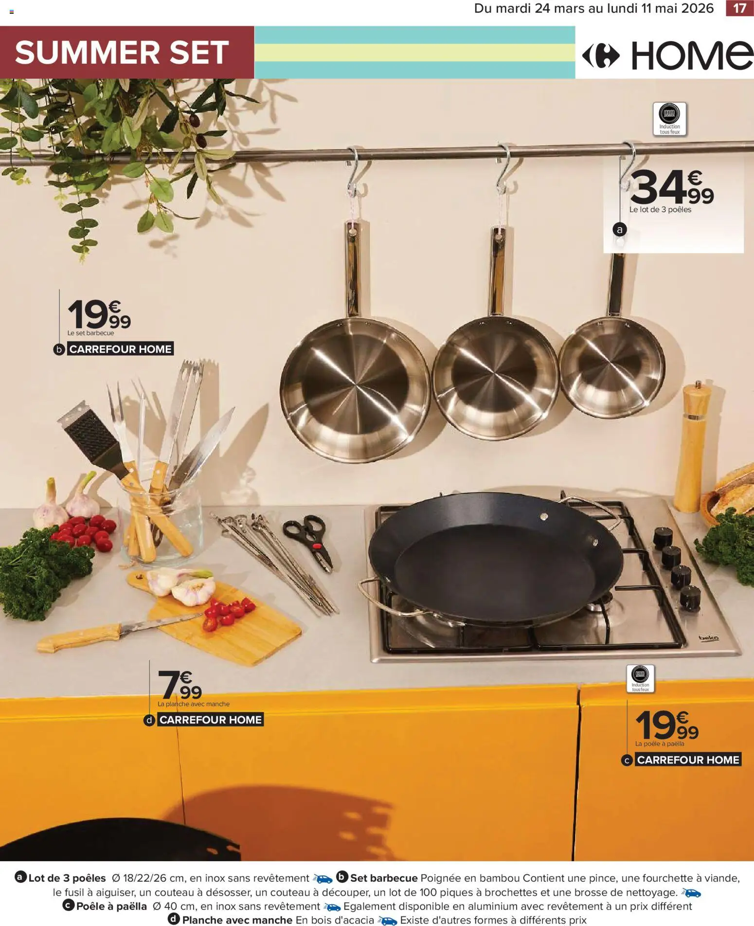 {H1} | Page: 17 | Produits: Couteau, Barbecue, Poêle, Brosse