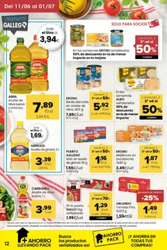 Vista previa Eroski folleto válido desde el 11.06.2026 | Página: 12 | Productos: Pasta, Té, Caja, Atún claro