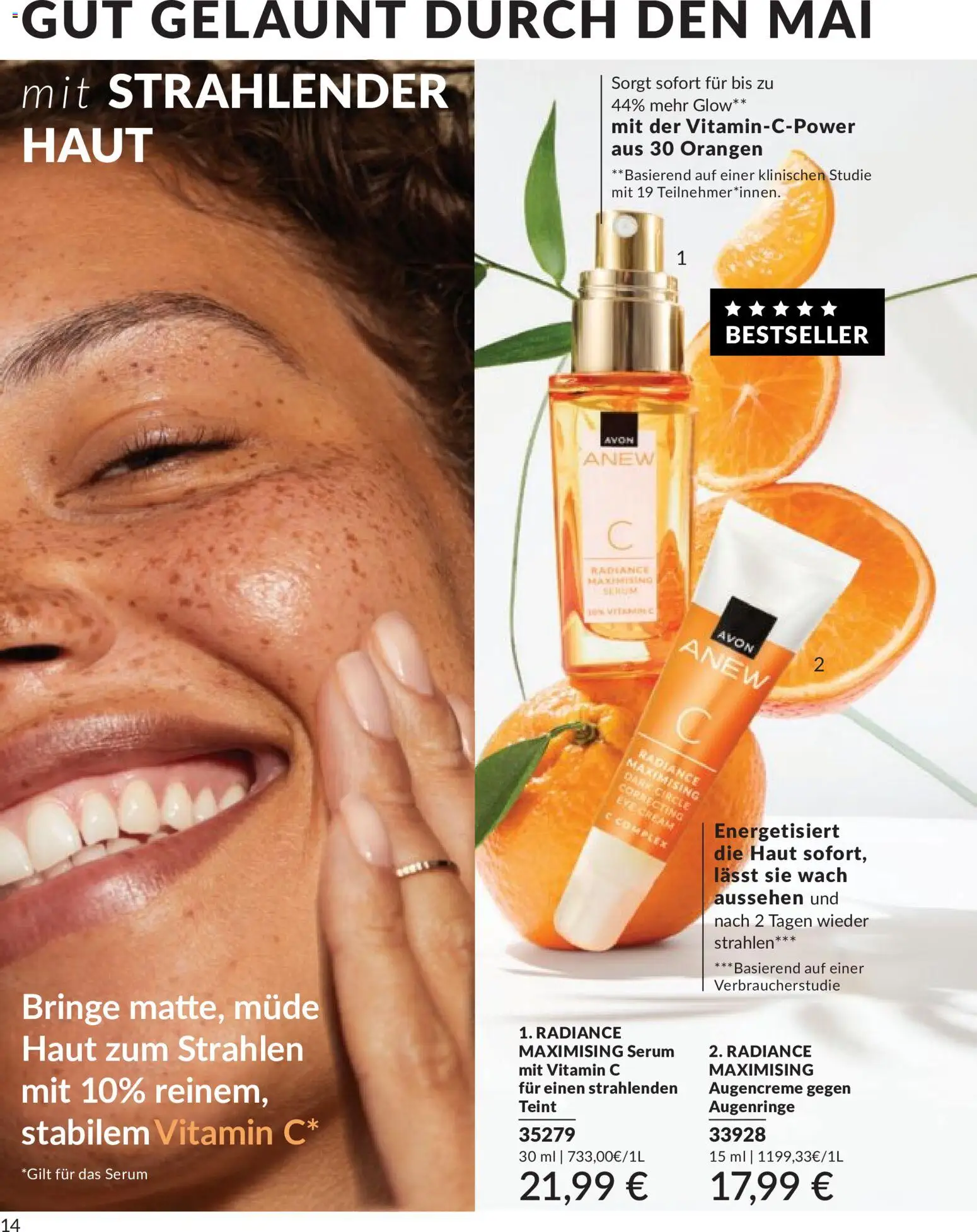 AVON Katalog Mai 2026 – gültig ab 01.05.2026 | Seite: 16 | Produkte: Orangen, Serum