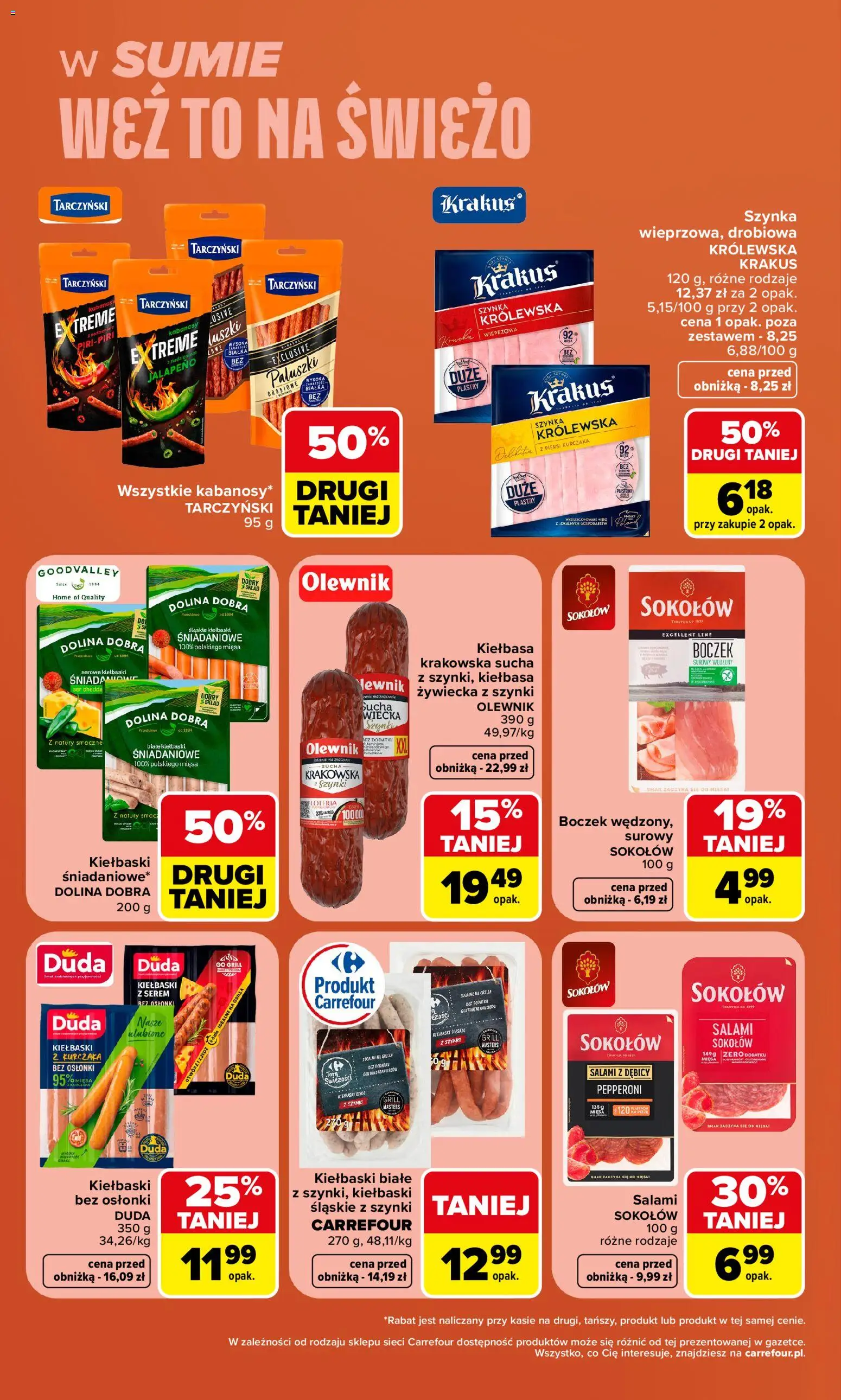 Carrefour gazetka - Weź to na świeżo od 13.07.2026 | Strona: 6 | Produkty: Grill, Boczek, Paluszki, Salami