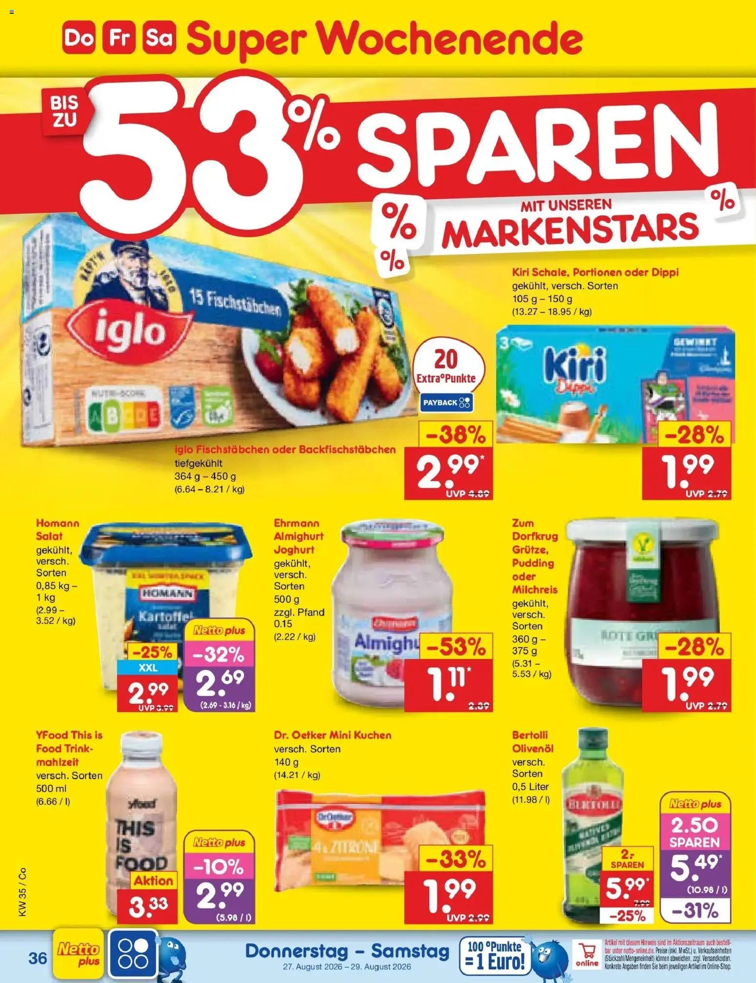 Netto Marken-Discount Prospekt Leipzig (ab 24.08.2026) » Angebote | Seite: 50 | Produkte: Joghurt, Iglo, Zitrone, Salat
