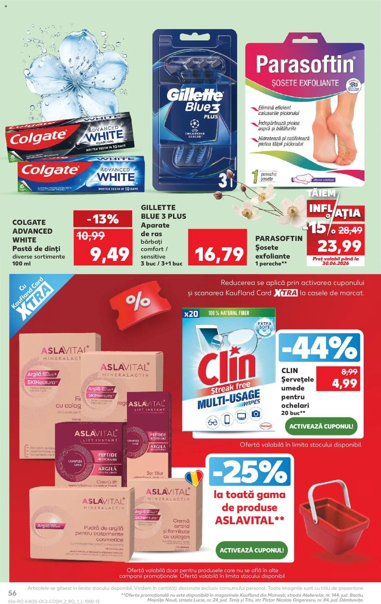 Noul catalog Kaufland – valabil de la 17.06.2026 | Pagină: 56 | Produse: Ochelari, Toner, Pudră, Pastă de dinți