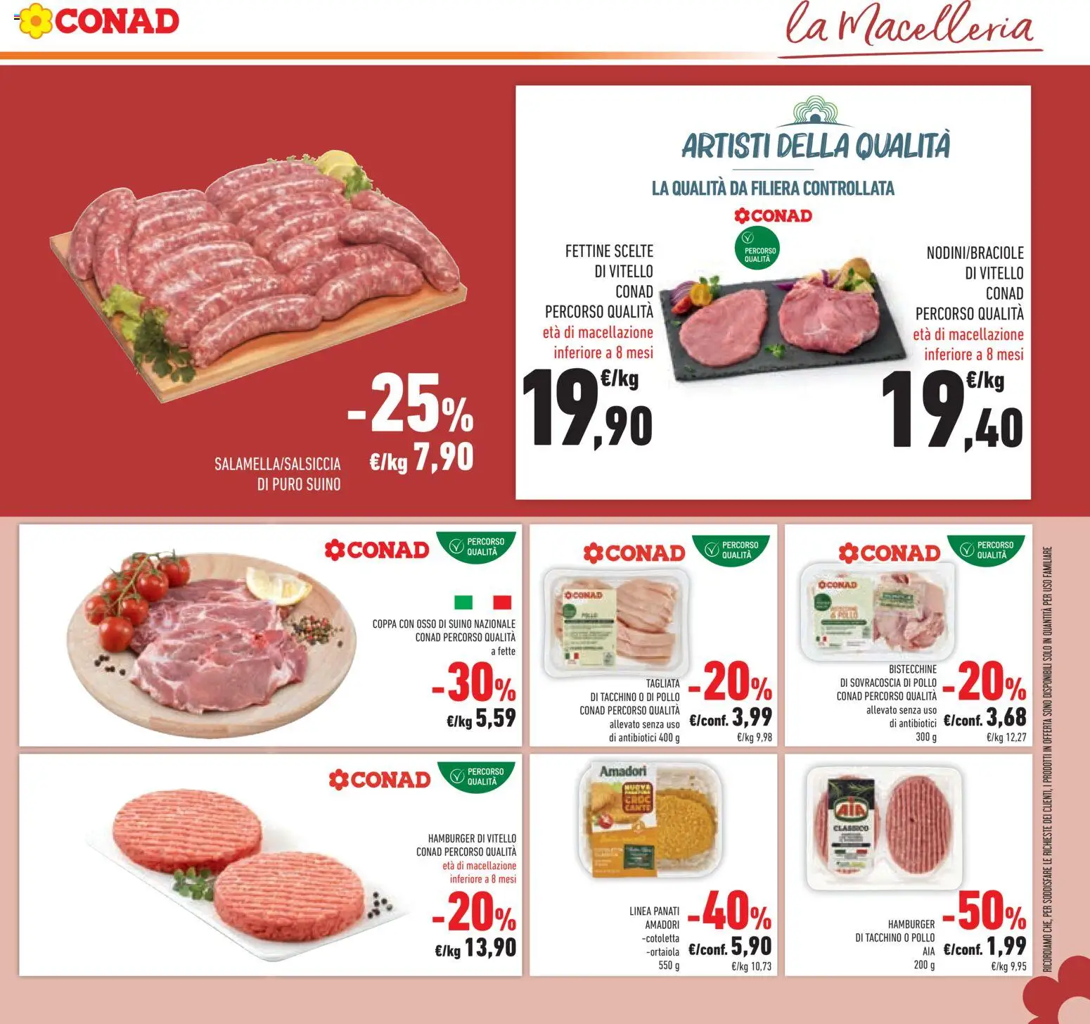Volantino Conad del 01/07/2026 | Pagina: 13 | Prodotti: Pollo, Suino, Tacchino, Vitello
